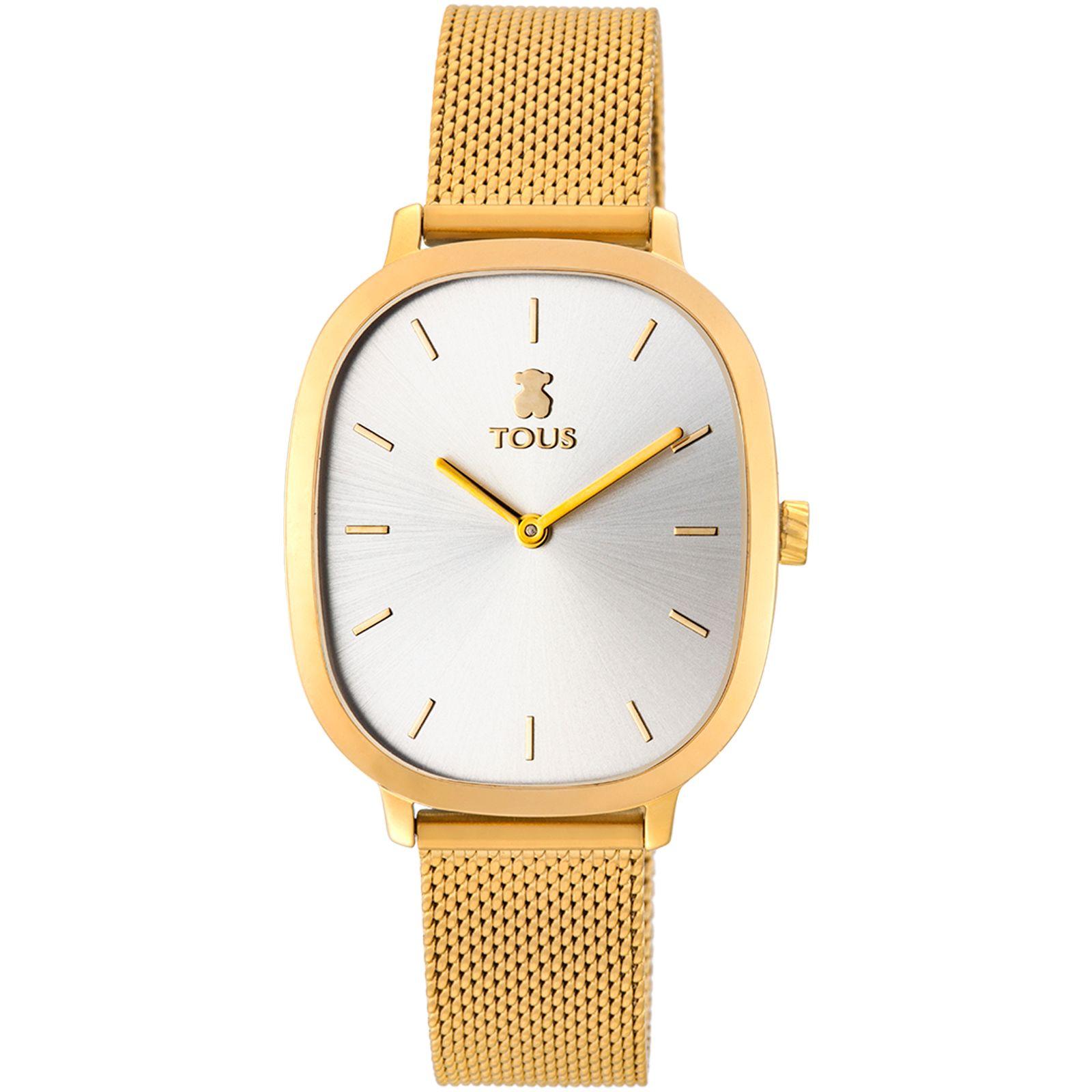 Reloj Heritage de acero IP dorado Tous-0