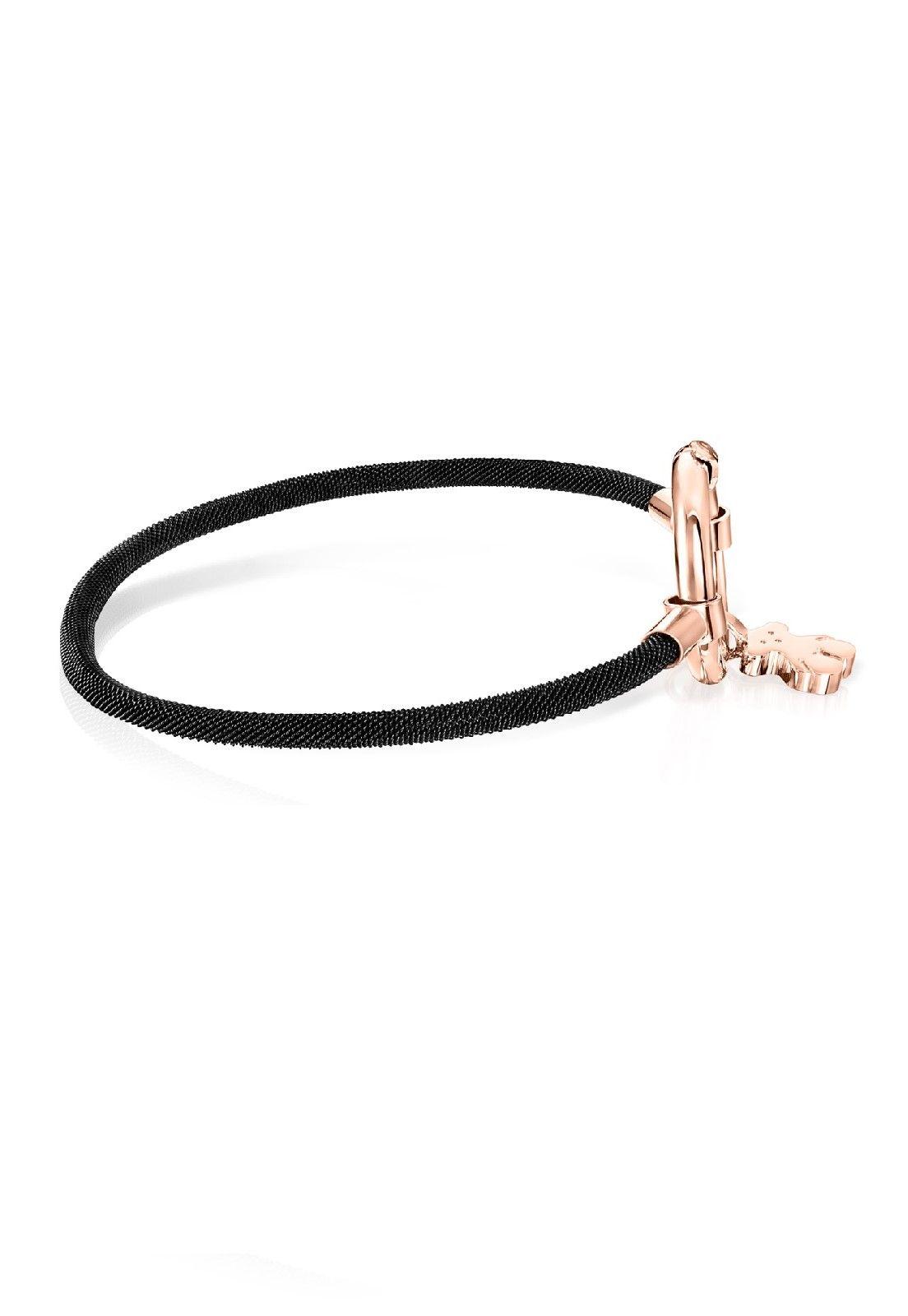 Pulsera Tous Hold de Plata Vermeil rosa y Acero IP negro-2