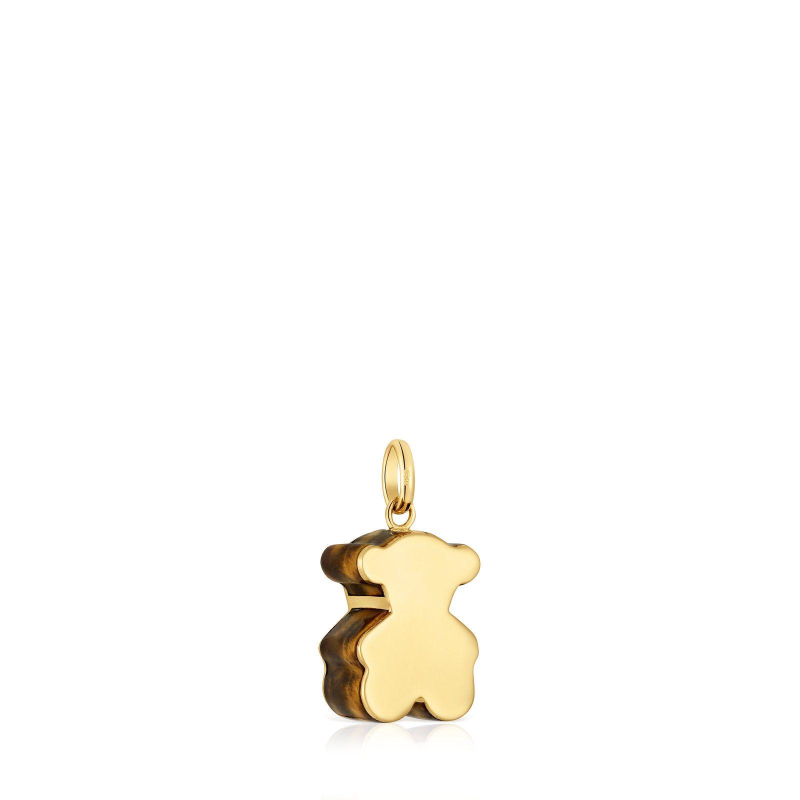 Charm TOUS 1950 oso de oro y ojo de tigre-2