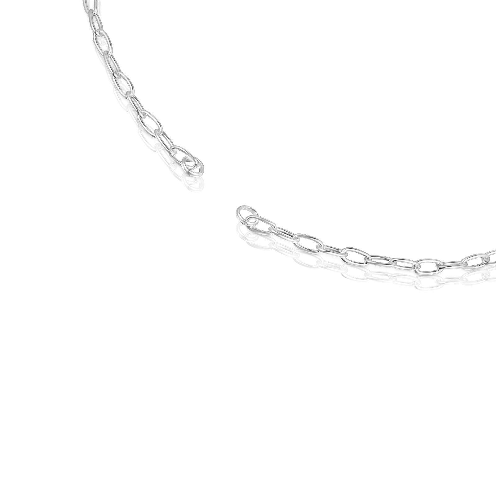 Collar corto de plata Hold Oval-1