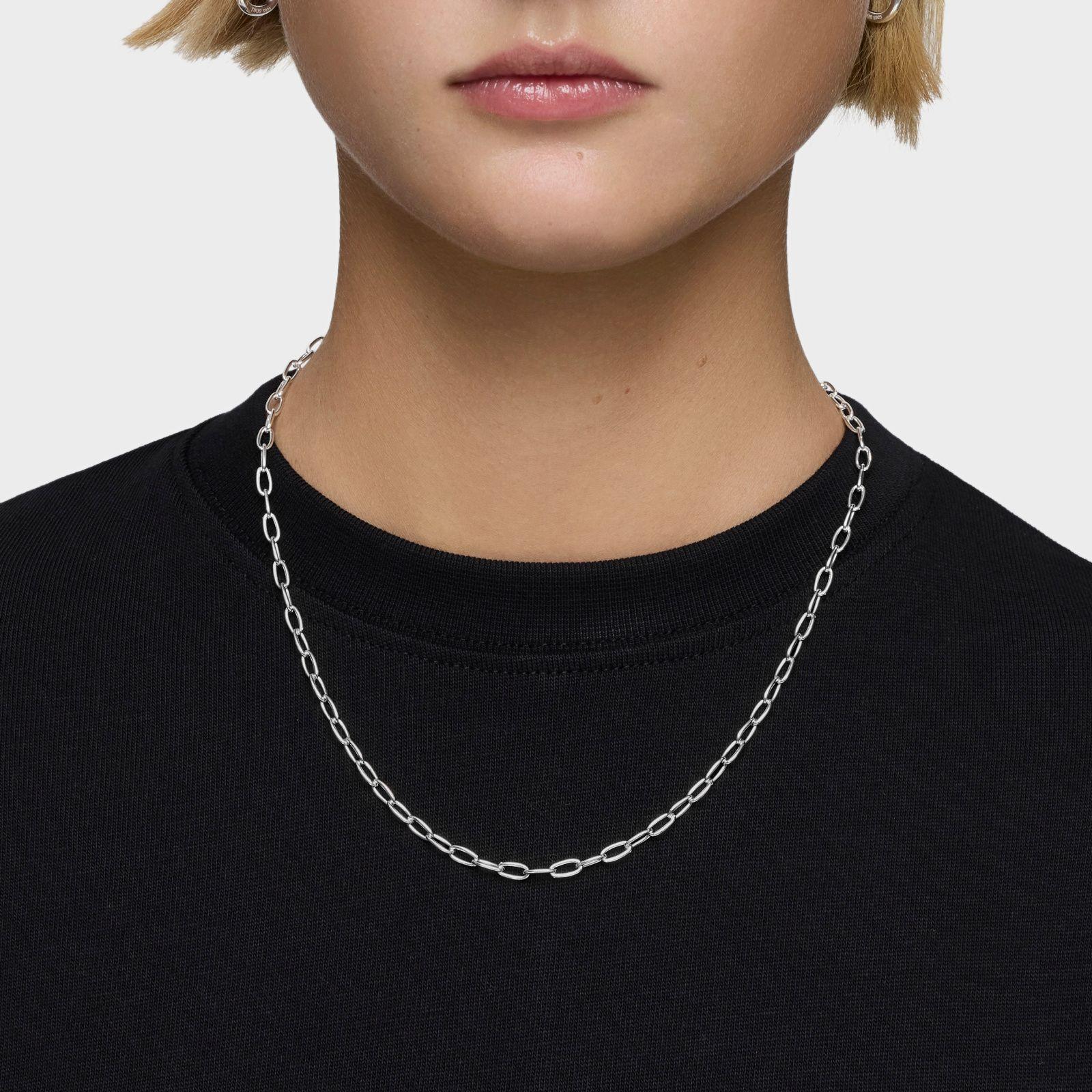 Collar corto de plata Hold Oval-3