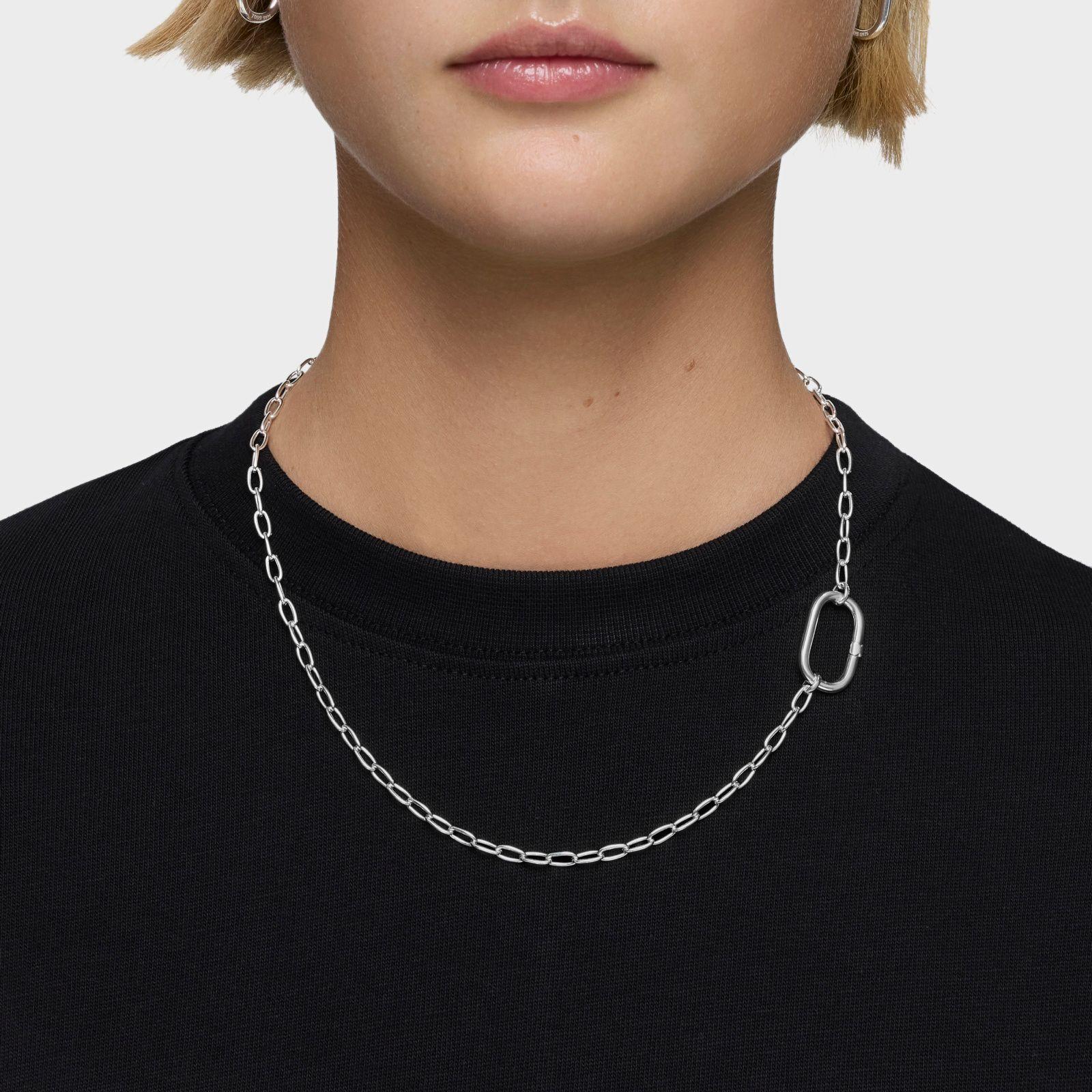 Collar corto de plata Hold Oval-4
