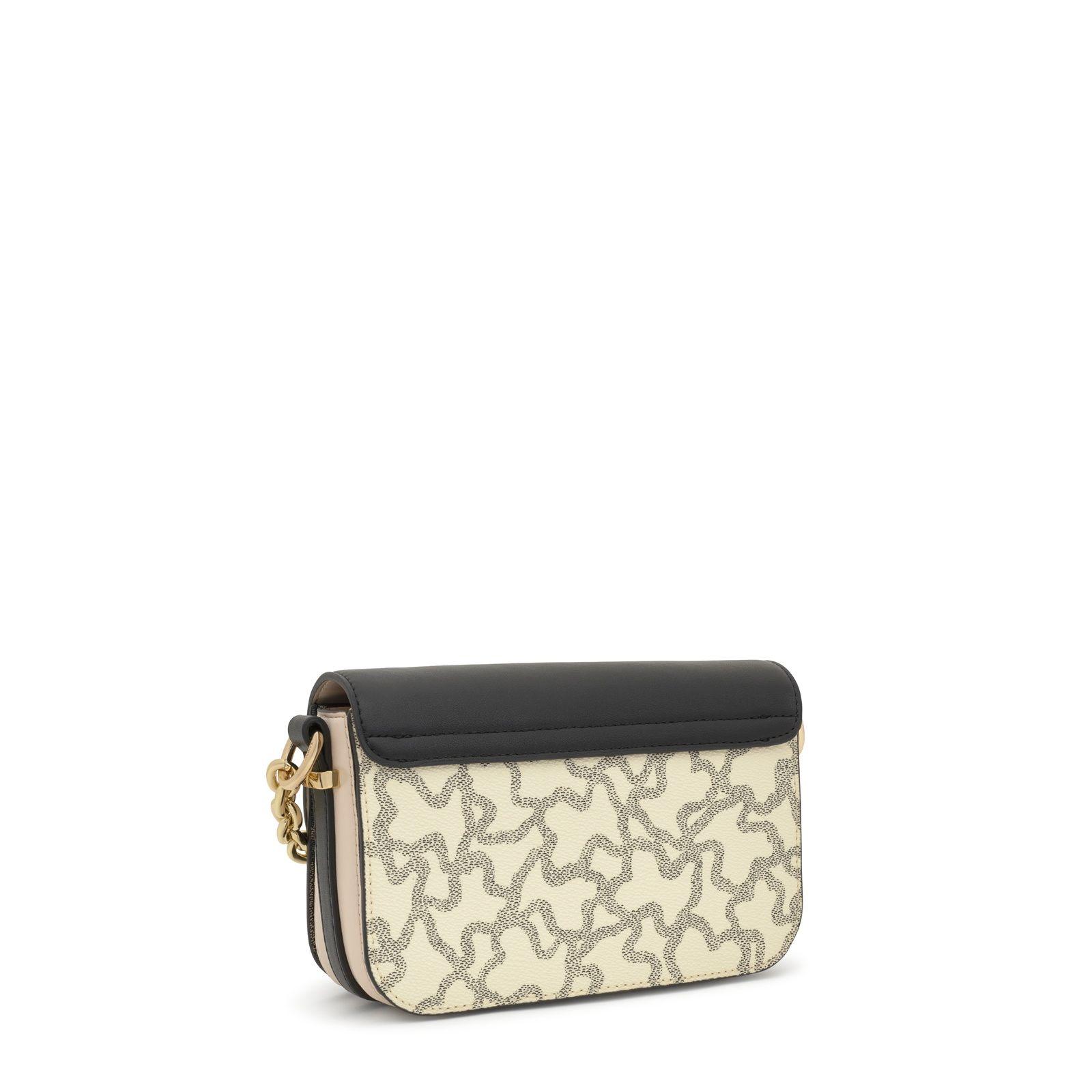 Bandolera pequeña negra y beige Chain Kaos Icon-1