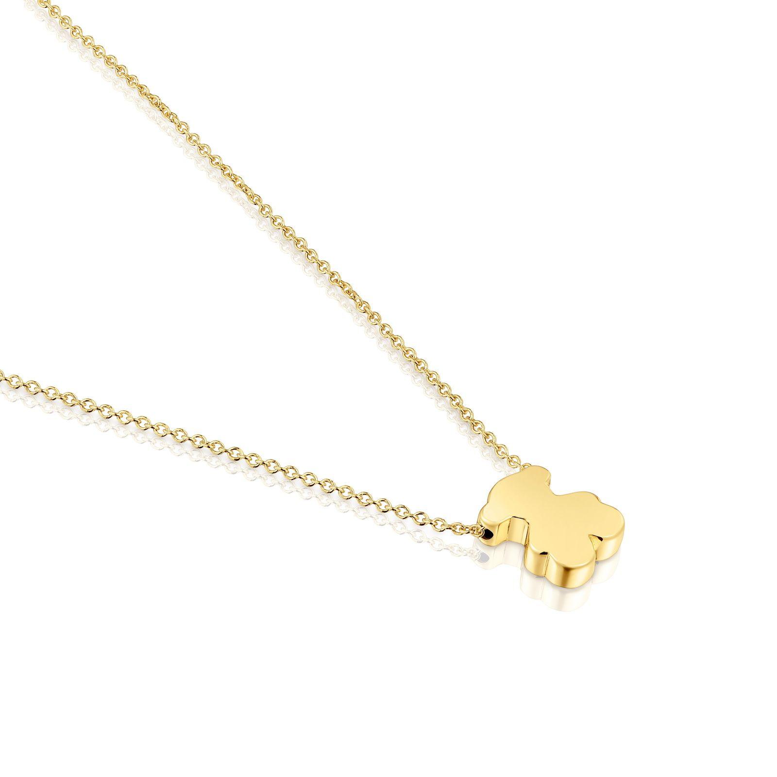 Collar corto de oro con motivo oso 10 mm Sweet Dolls-2