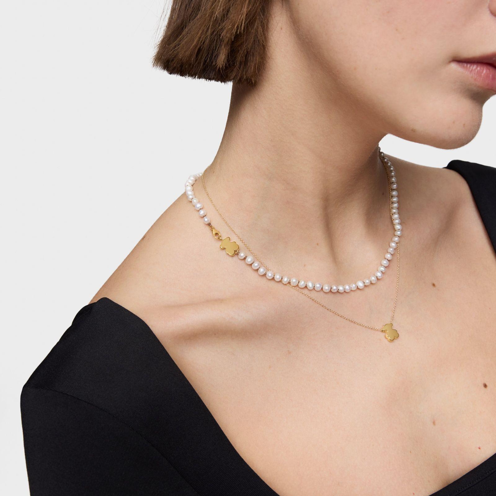 Collar corto de oro con motivo oso 10 mm Sweet Dolls-5