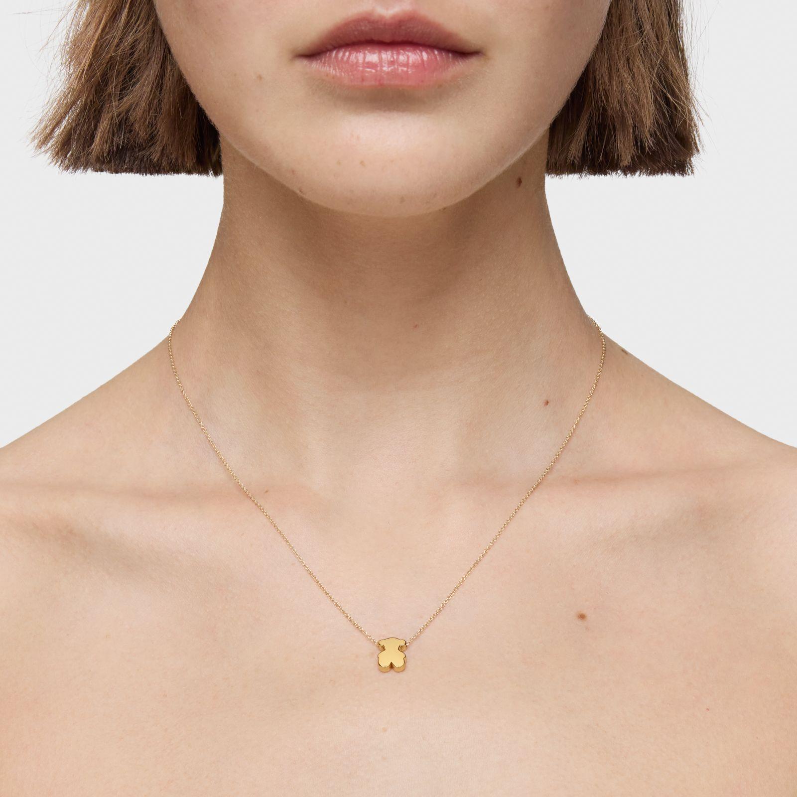 Collar corto de oro con motivo oso 10 mm Sweet Dolls-6