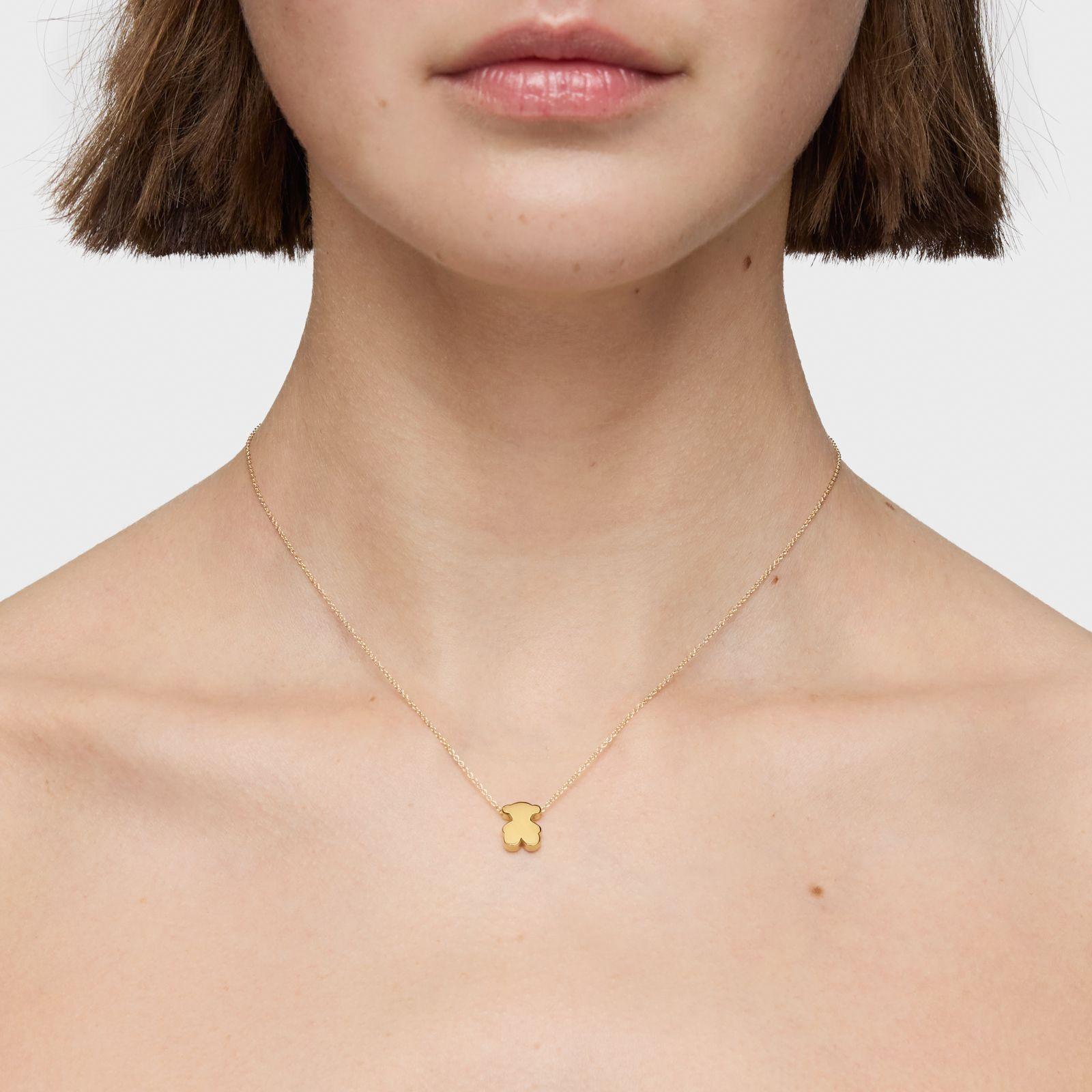 Collar corto de oro con motivo oso 10 mm Sweet Dolls-7