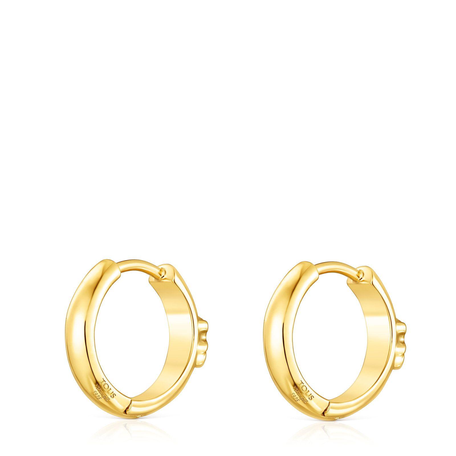 Aros aro oso con baño de oro 18 kt sobre plata TOUS Basics-2