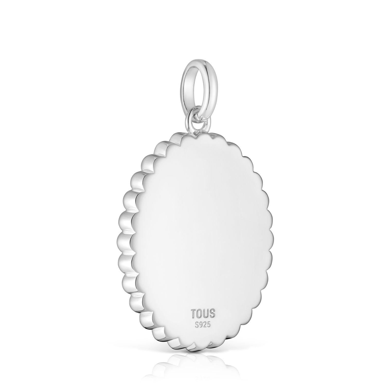 Colgante medalla de plata Basics-2