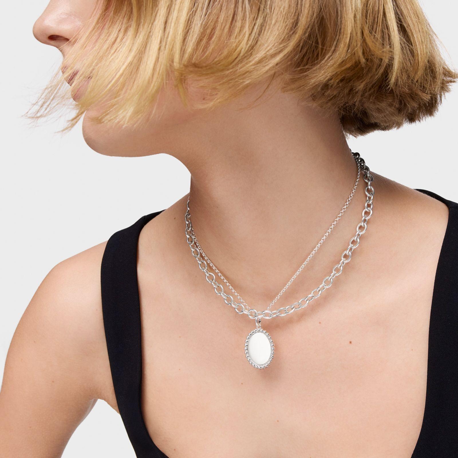 Colgante medalla de plata Basics-4