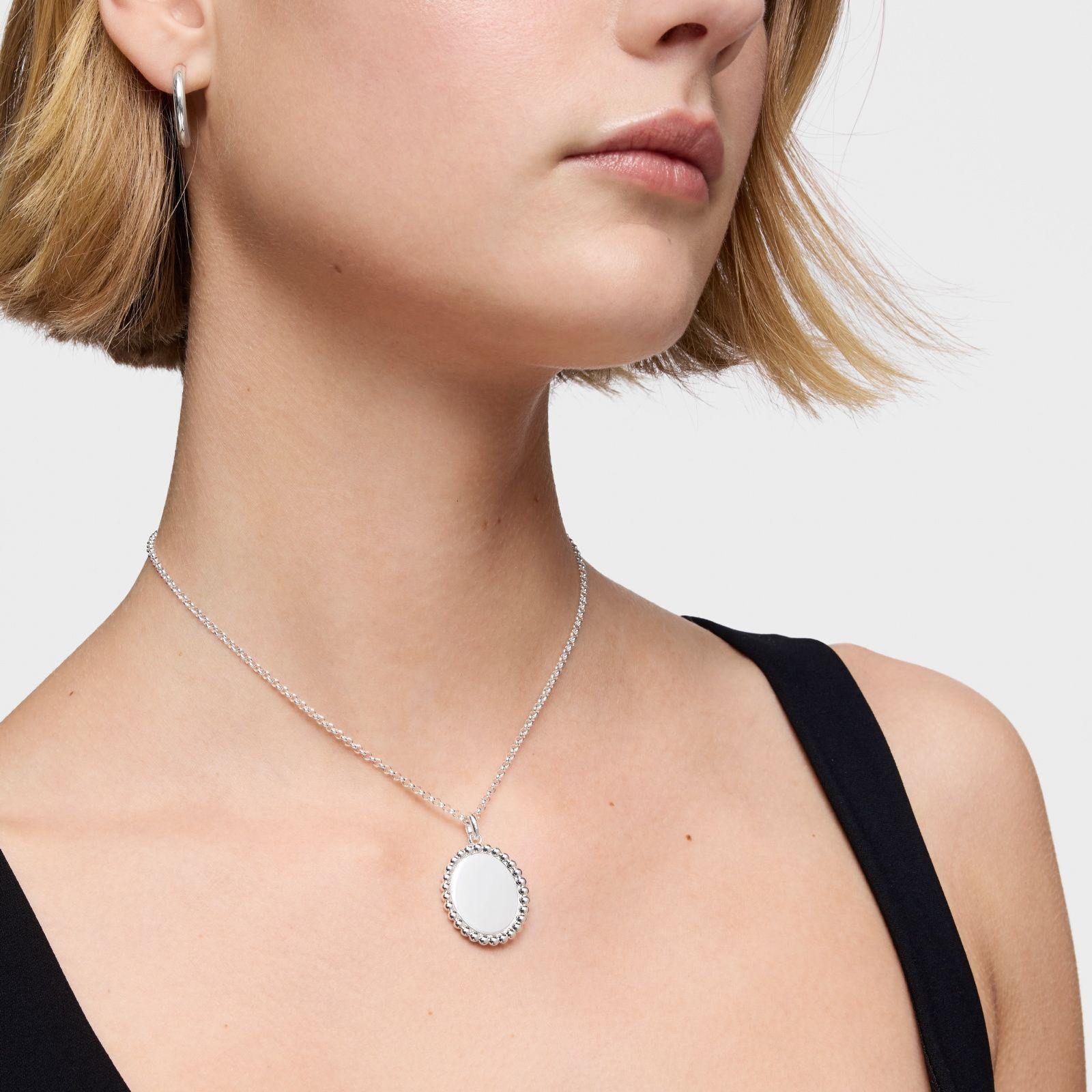 Colgante medalla de plata Basics-5