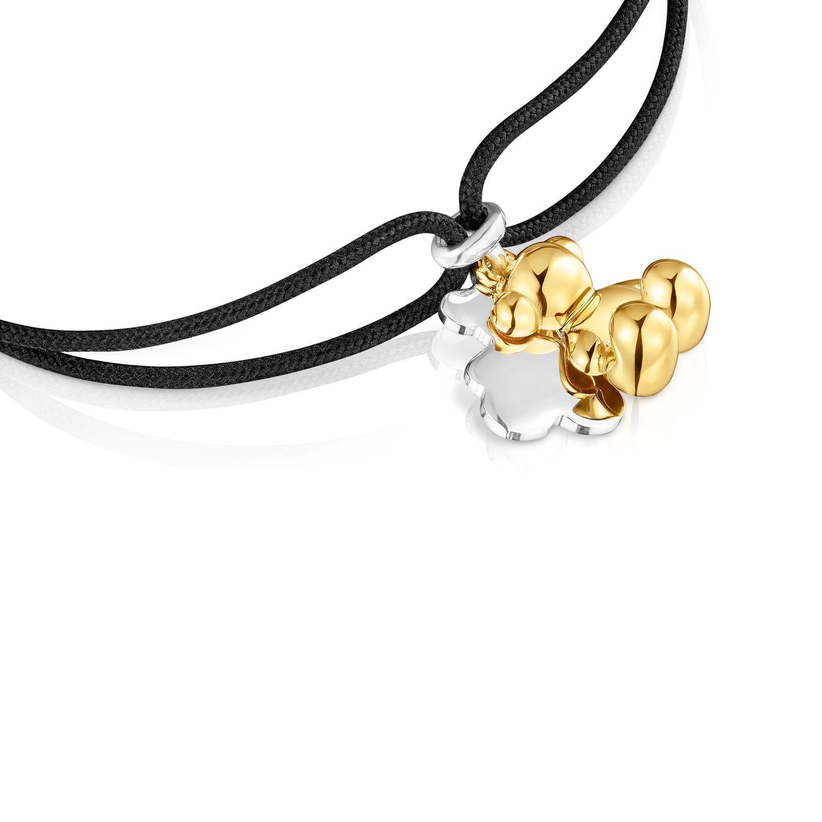 Pulsera bicolor de nylon con doble oso Bold Bear-2