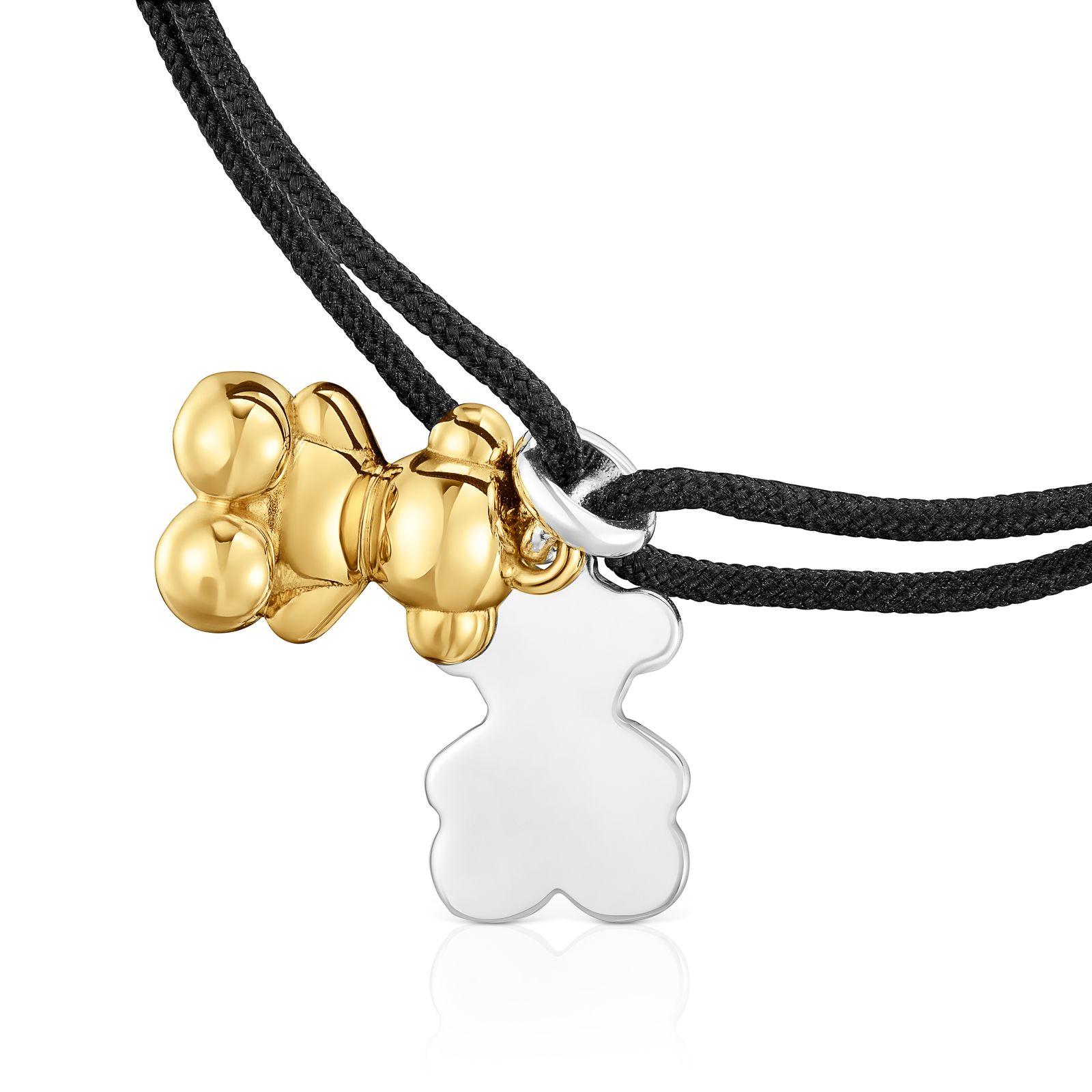 Pulsera bicolor de nylon con doble oso Bold Bear-3