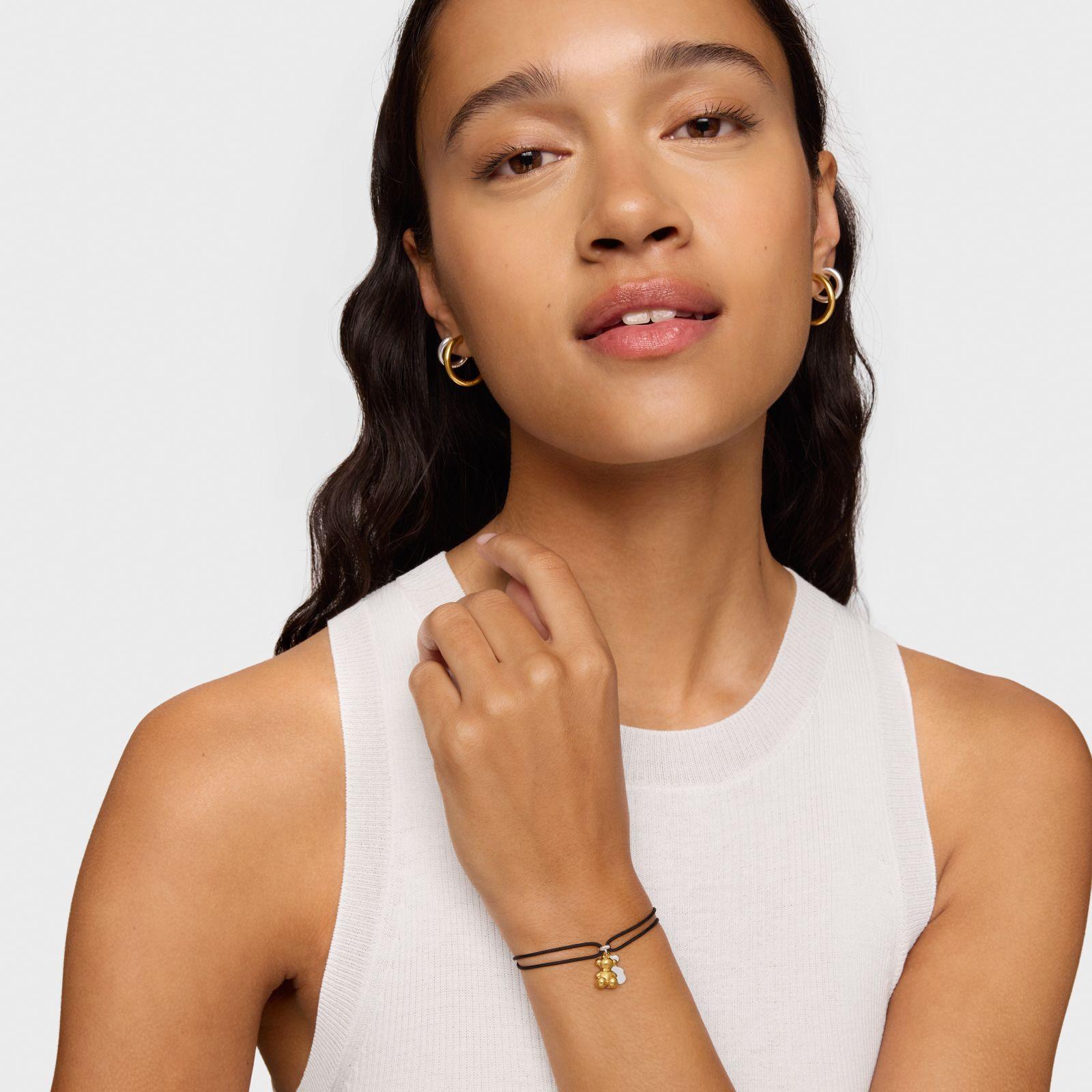 Pulsera bicolor de nylon con doble oso Bold Bear-4