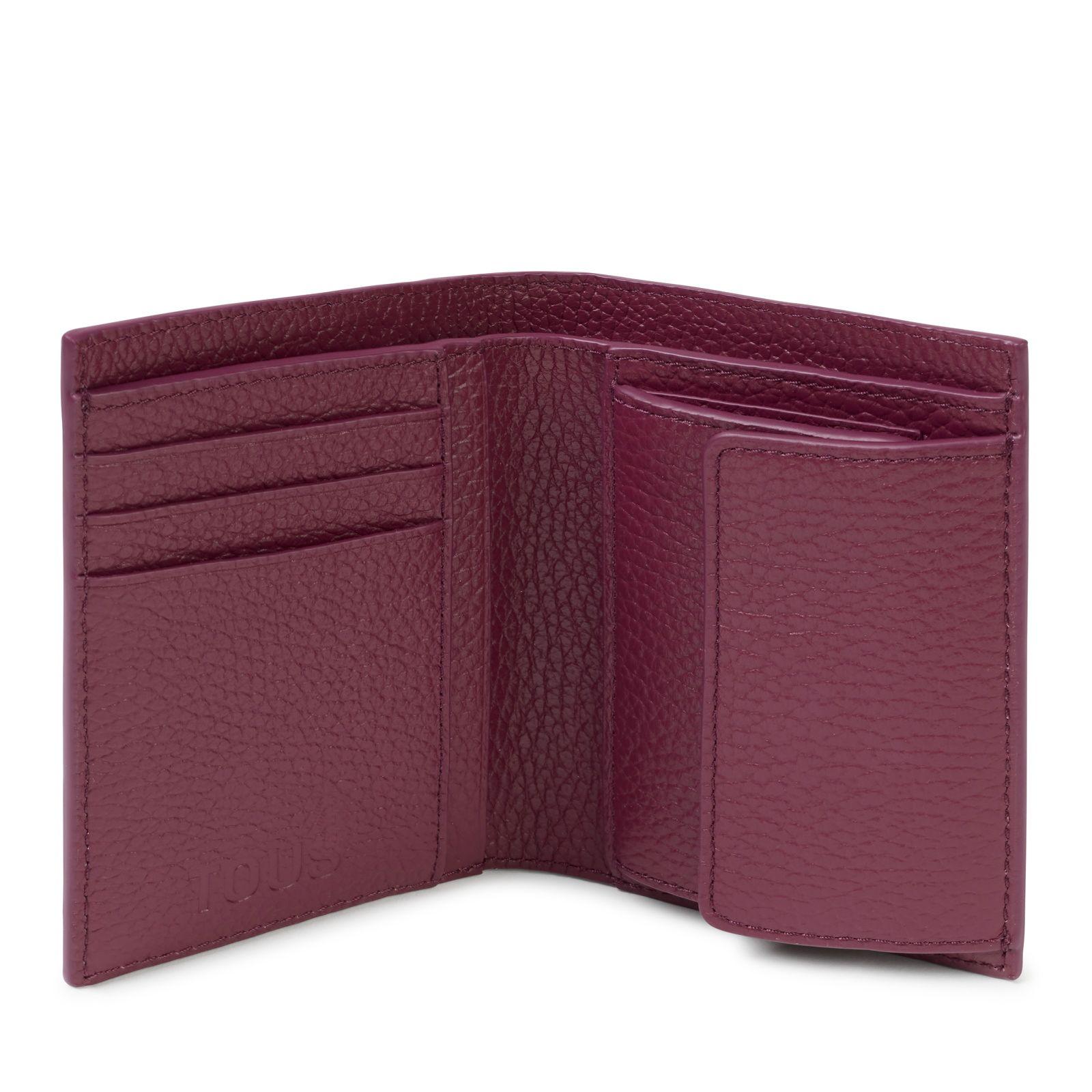 Cartera Flap de piel burdeos TOUS Miranda-2