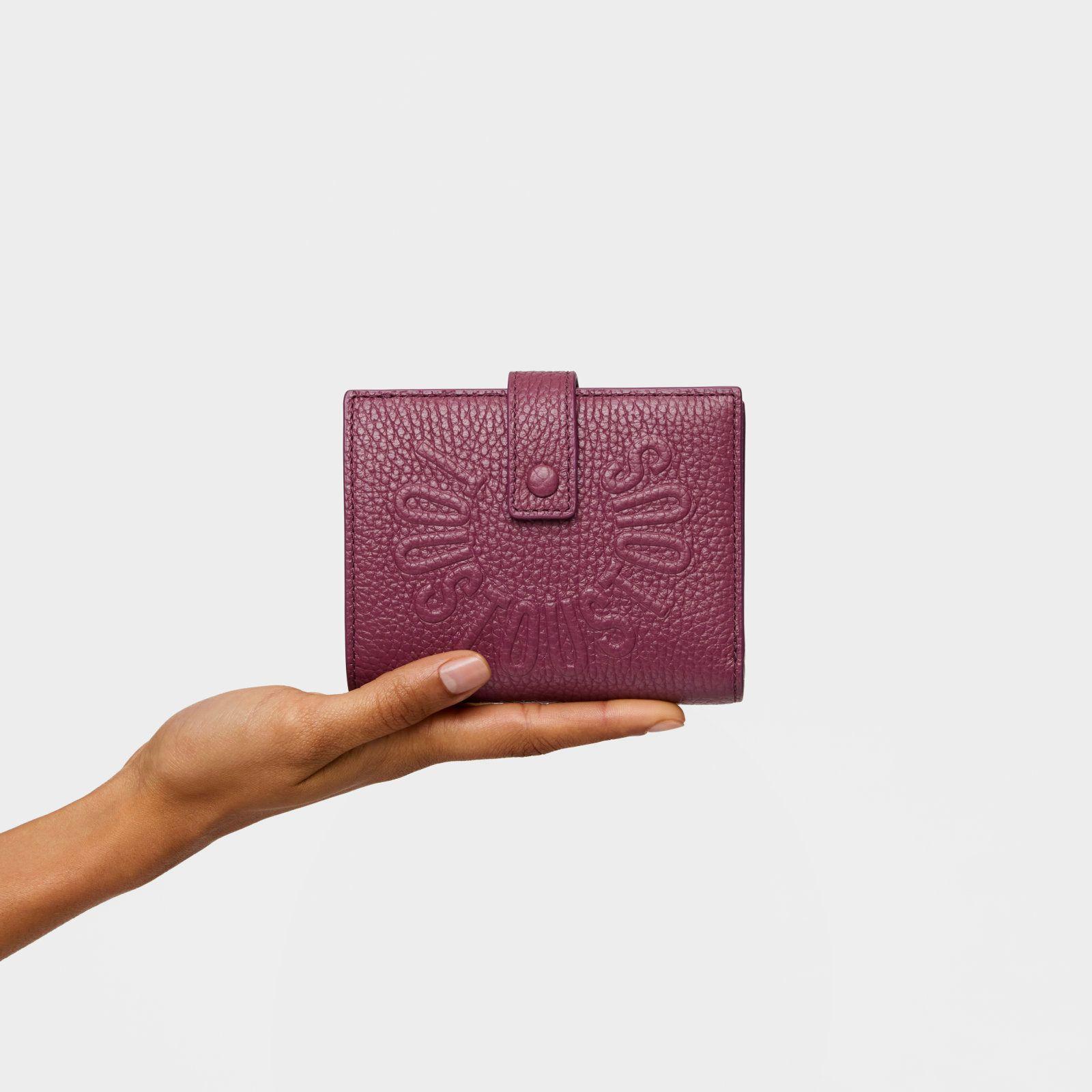 Cartera Flap de piel burdeos TOUS Miranda-3