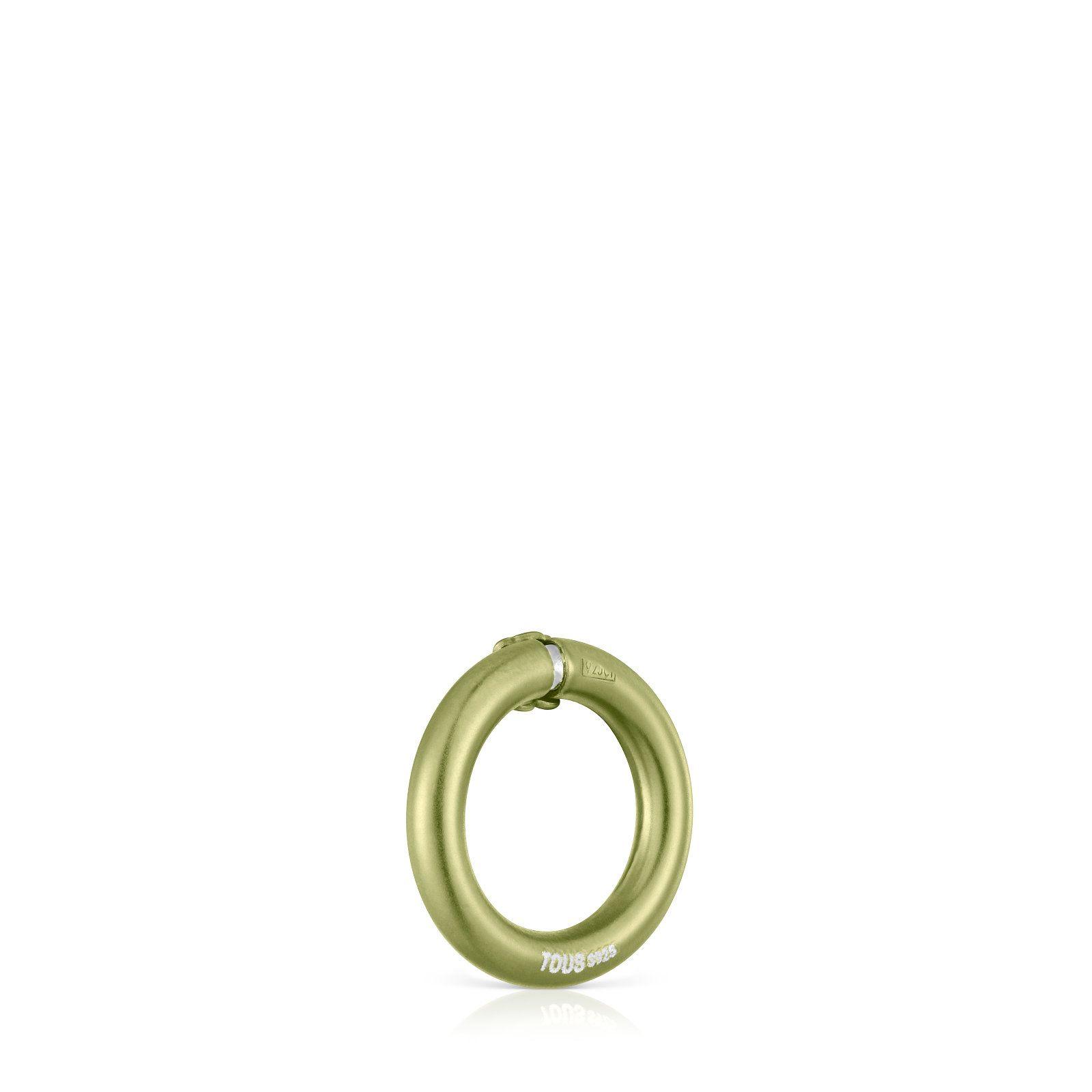 Anilla pequeña de plata en color verde Hold-2