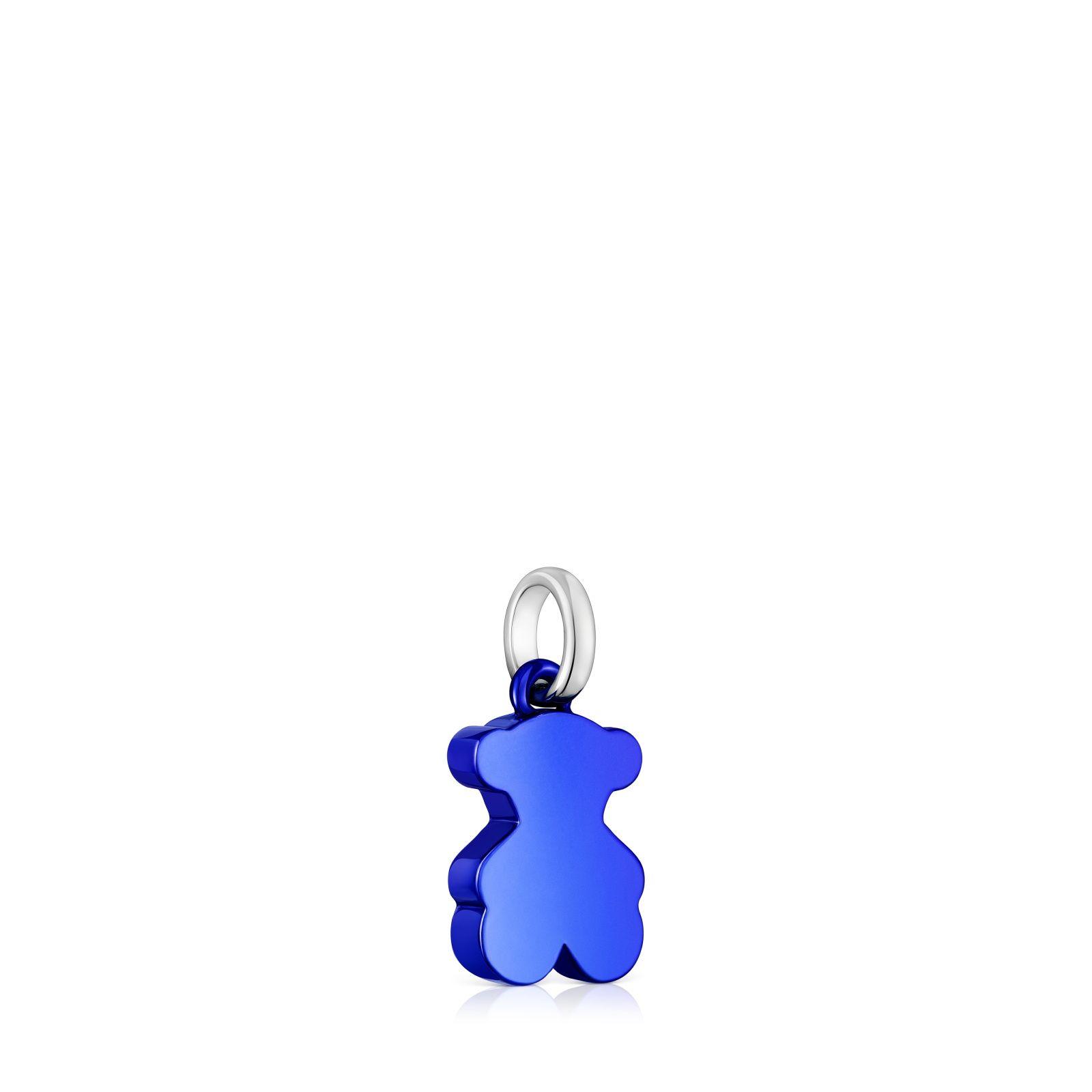Colgante oso pequeño de acero en color azul Sweet Dolls-1