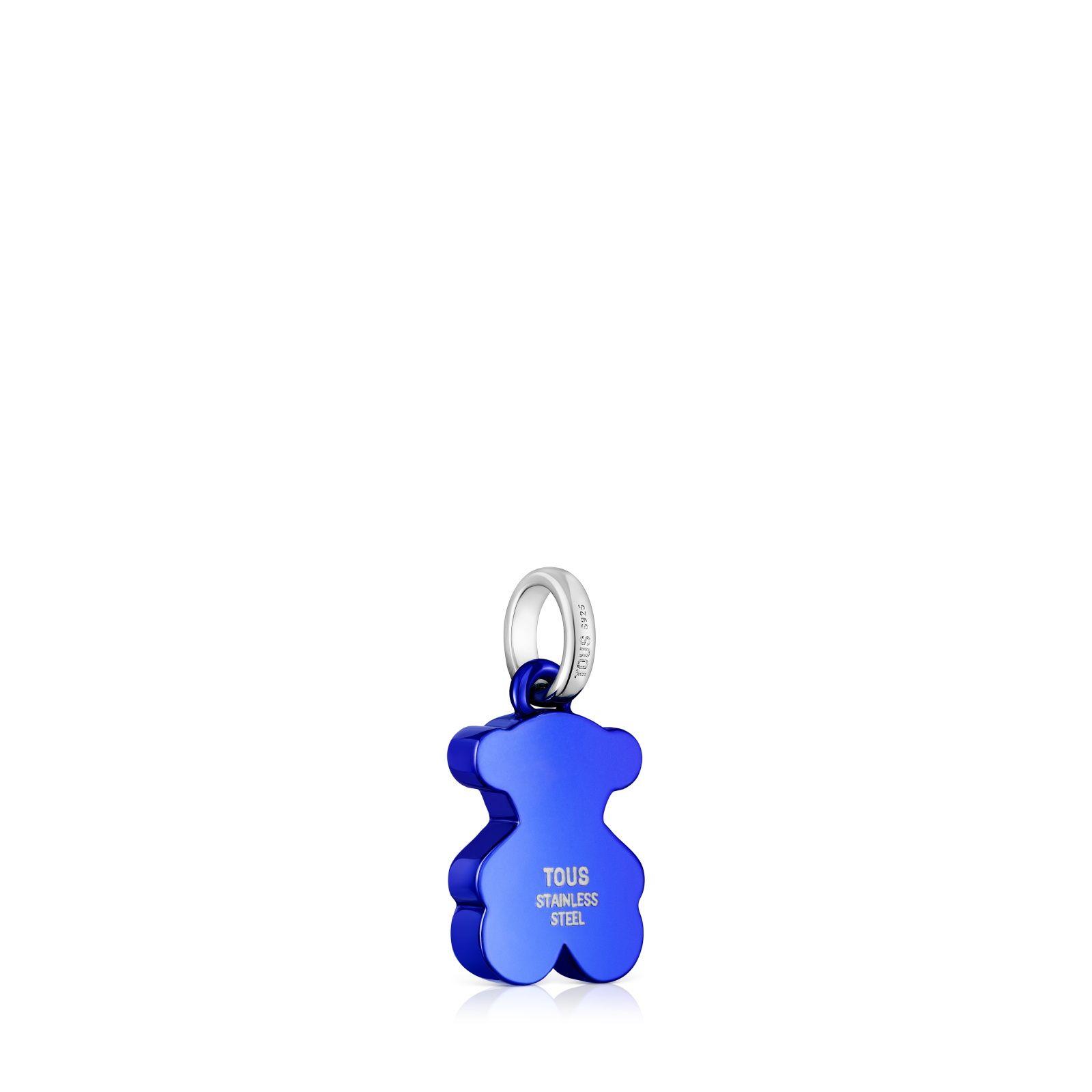 Colgante oso pequeño de acero en color azul Sweet Dolls-2