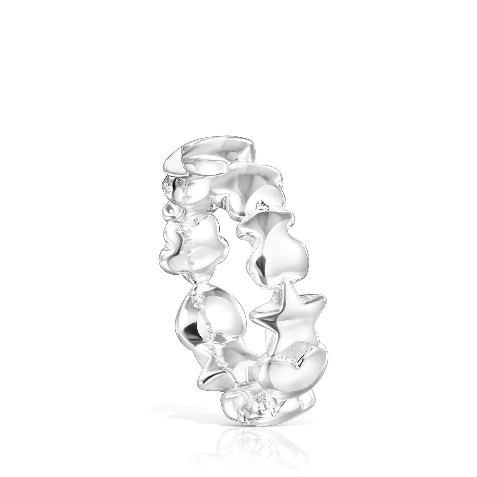 Anillo de plata motivos oso, corazón y flor Mini Icons-0