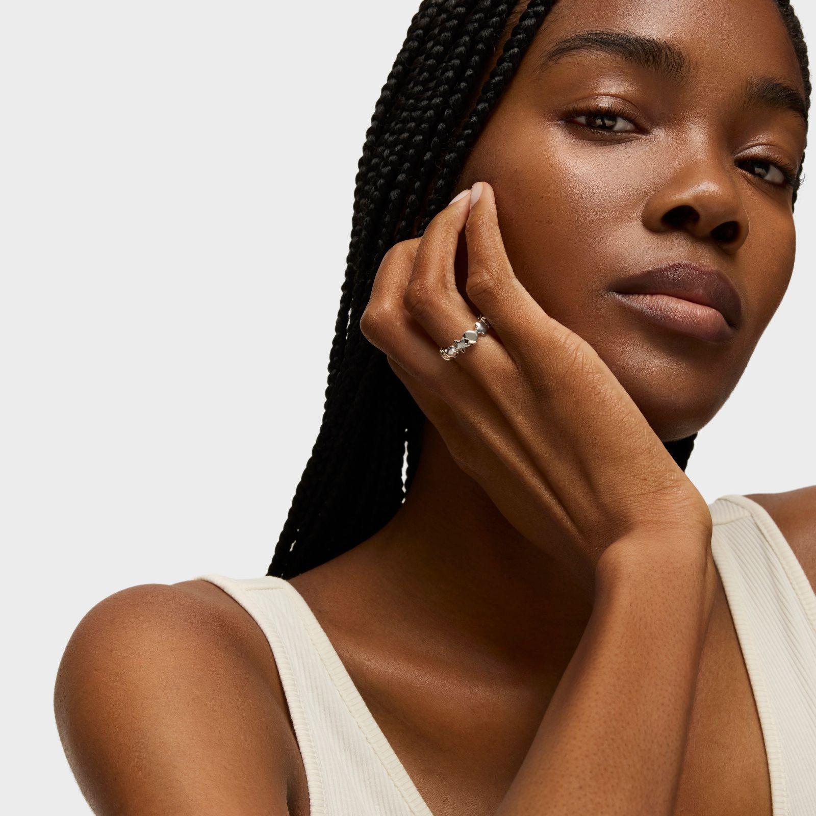 Anillo de plata motivos oso, corazón y flor Mini Icons-5