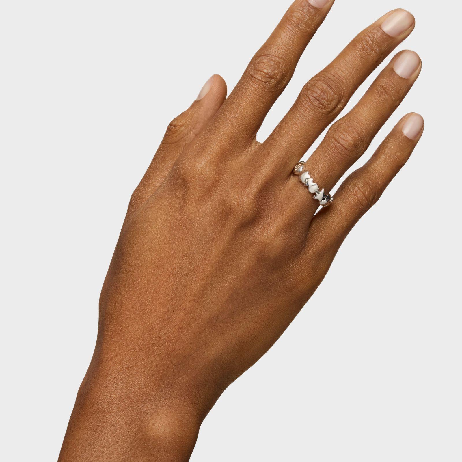 Anillo de plata motivos oso, corazón y flor Mini Icons-6