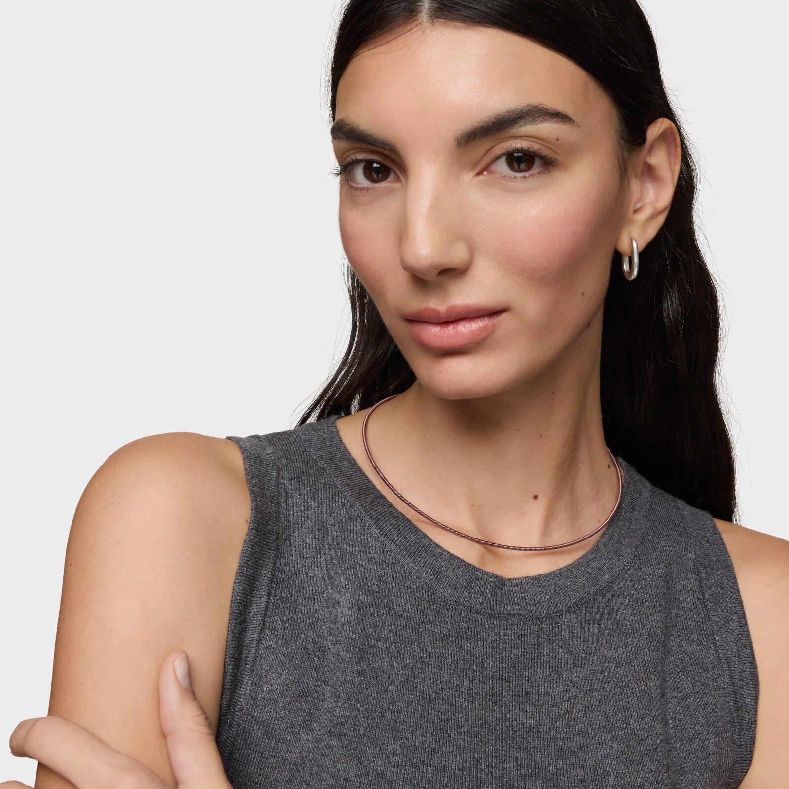 Collar de acero marrón 2 mm TOUS Mesh Tube-4