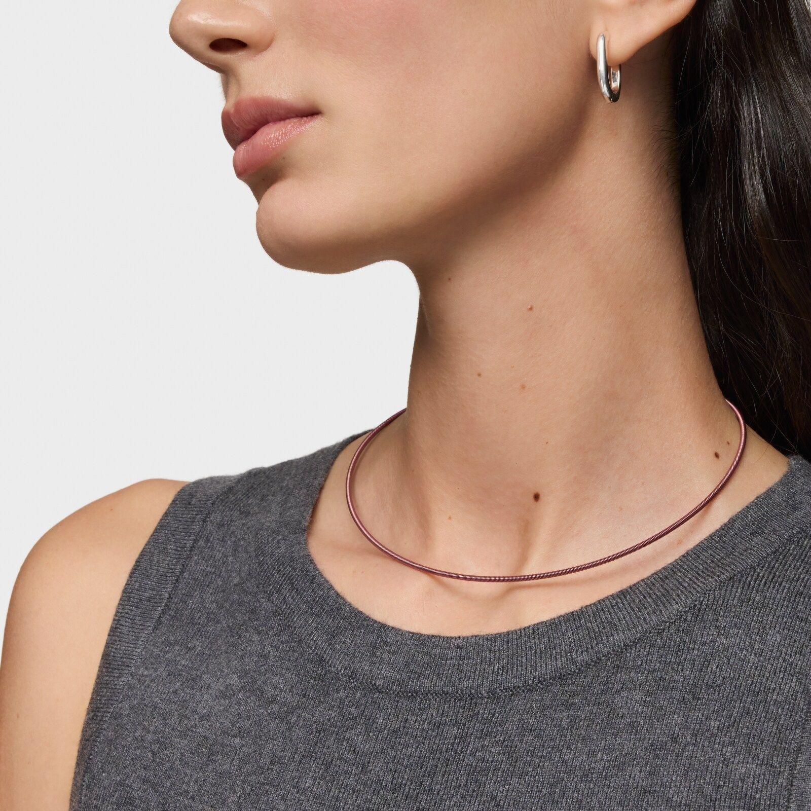 Collar de acero marrón 2 mm TOUS Mesh Tube-5