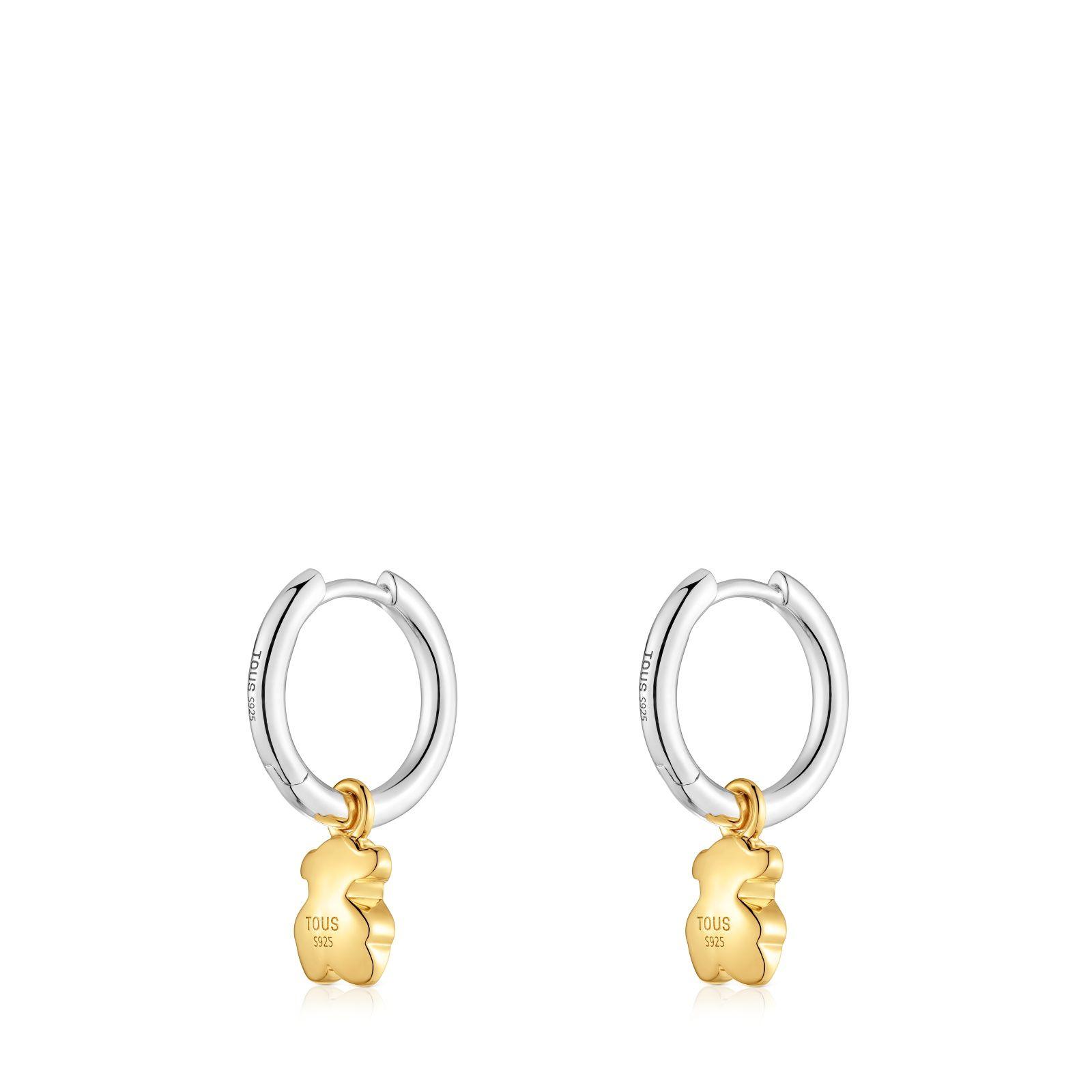 Aros de aro motivo oso bicolor Icon Metal-2