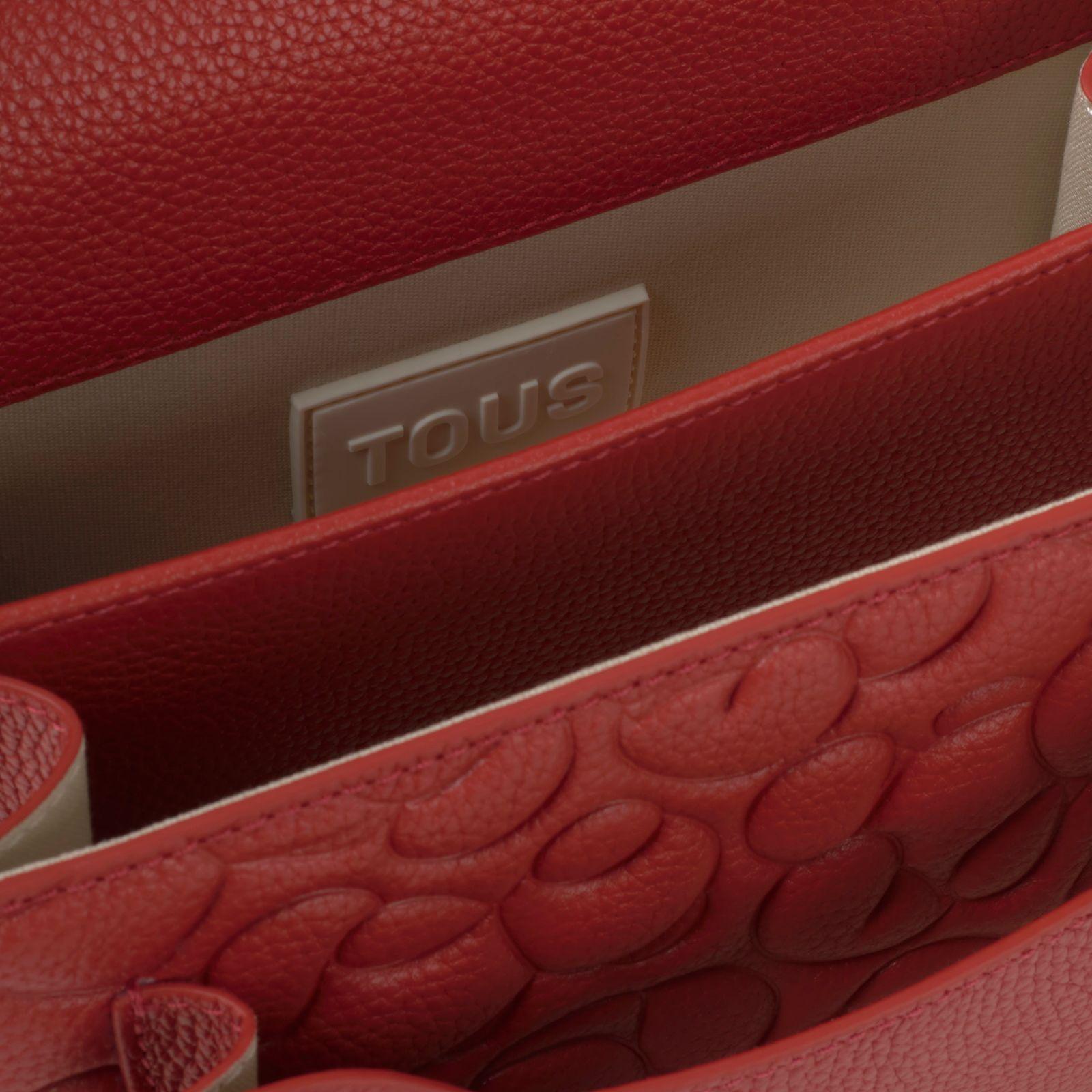 Bandolera pequeña de piel roja Audree TOUS Greta-2