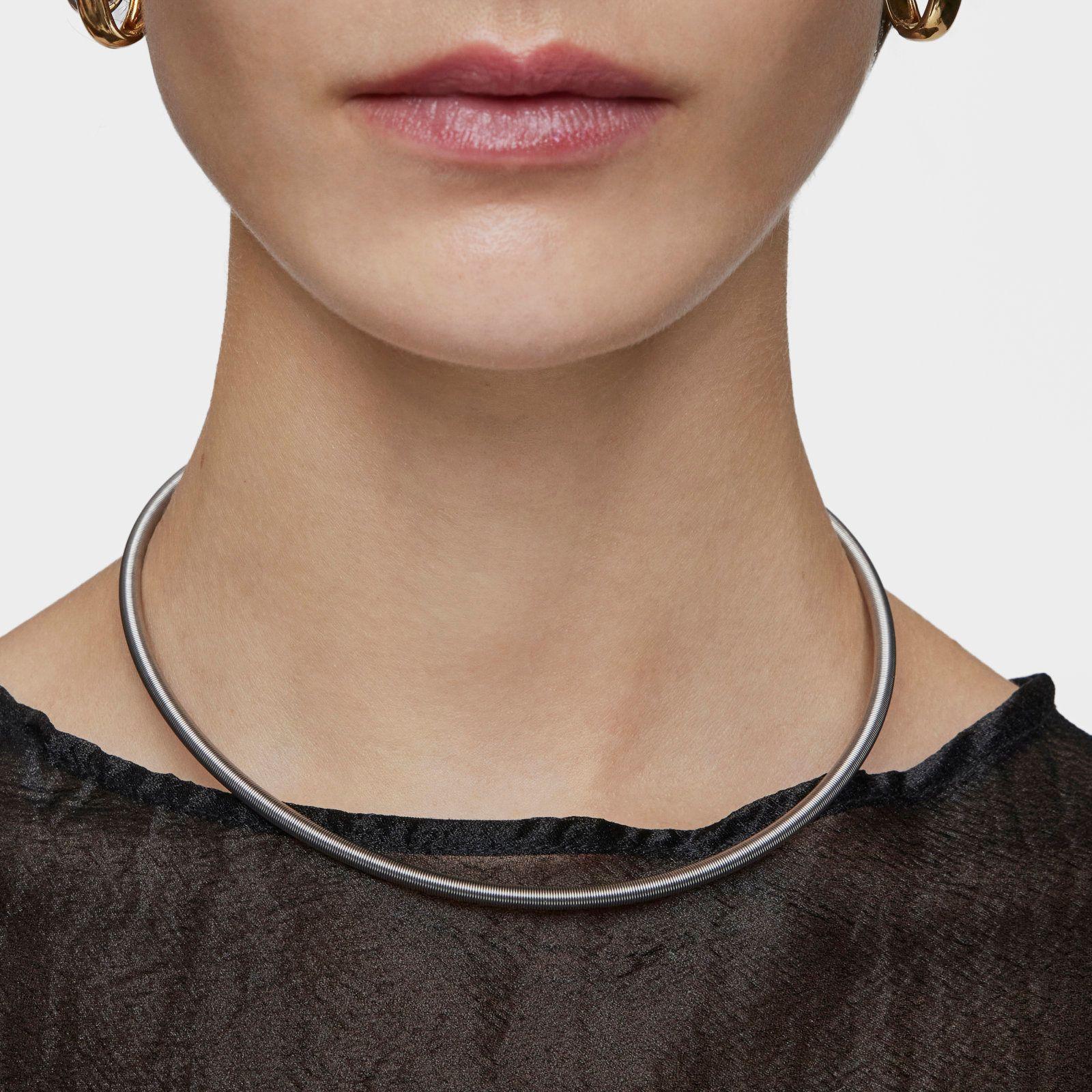 Collar de acero 4 mm Mesh Tube-4