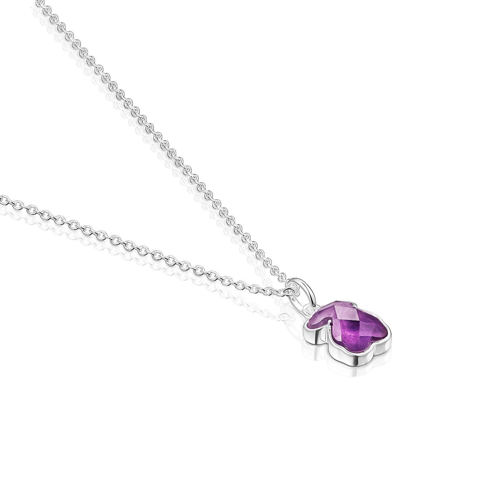 Collar Icon Color de plata y amatista Tous-2