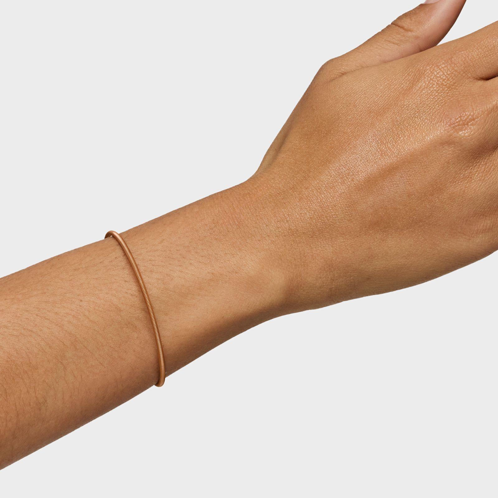 Pulsera de acero IP naranja 17 cm Mesh Tube-7