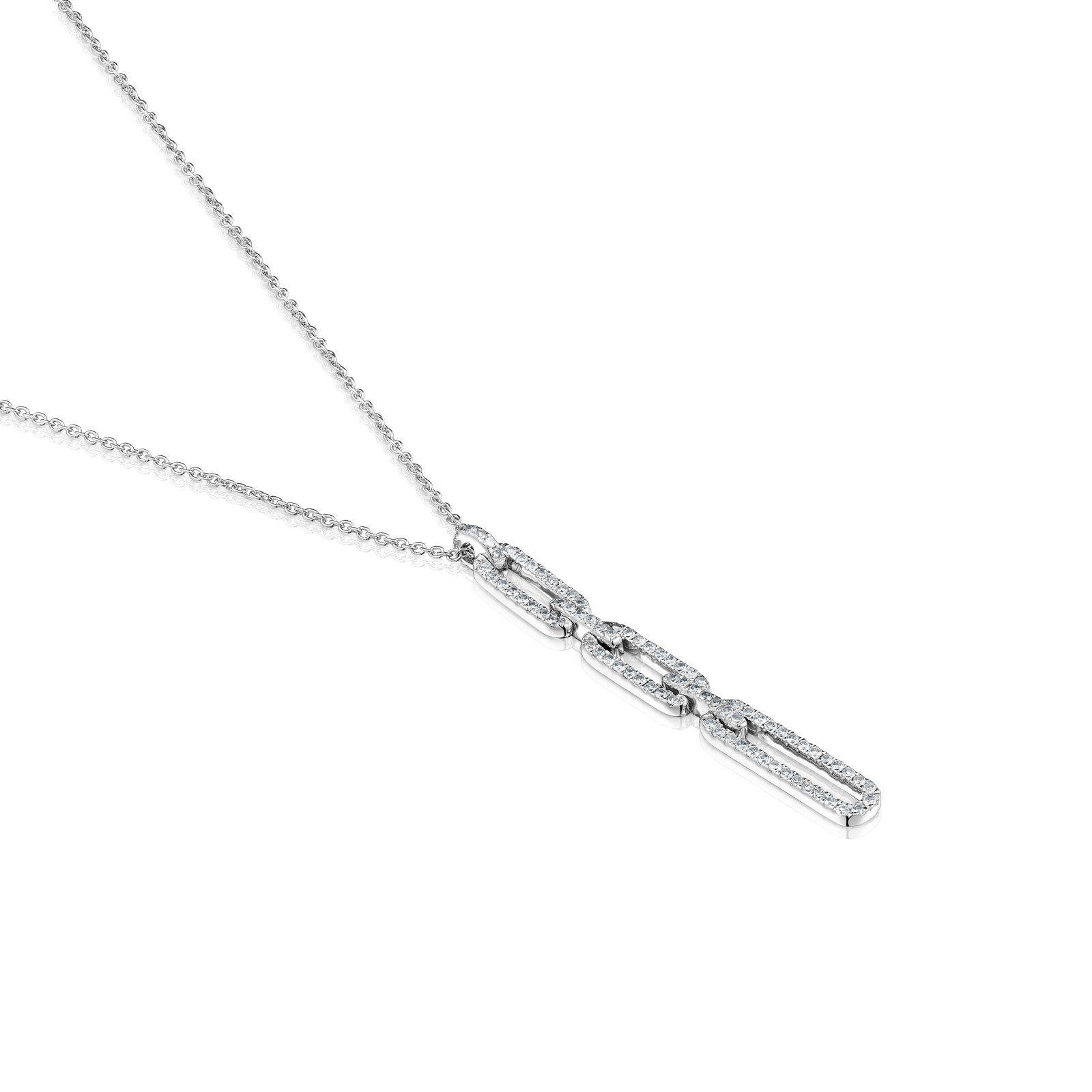 Collar corto oval de oro blanco con diamantes Les Classiques-2