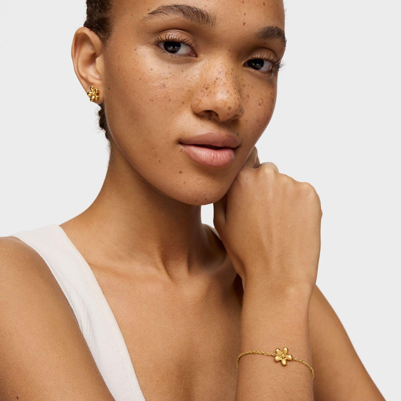 Pulsera cadena con baño de oro de 18 kt sobre plata Daisy-3