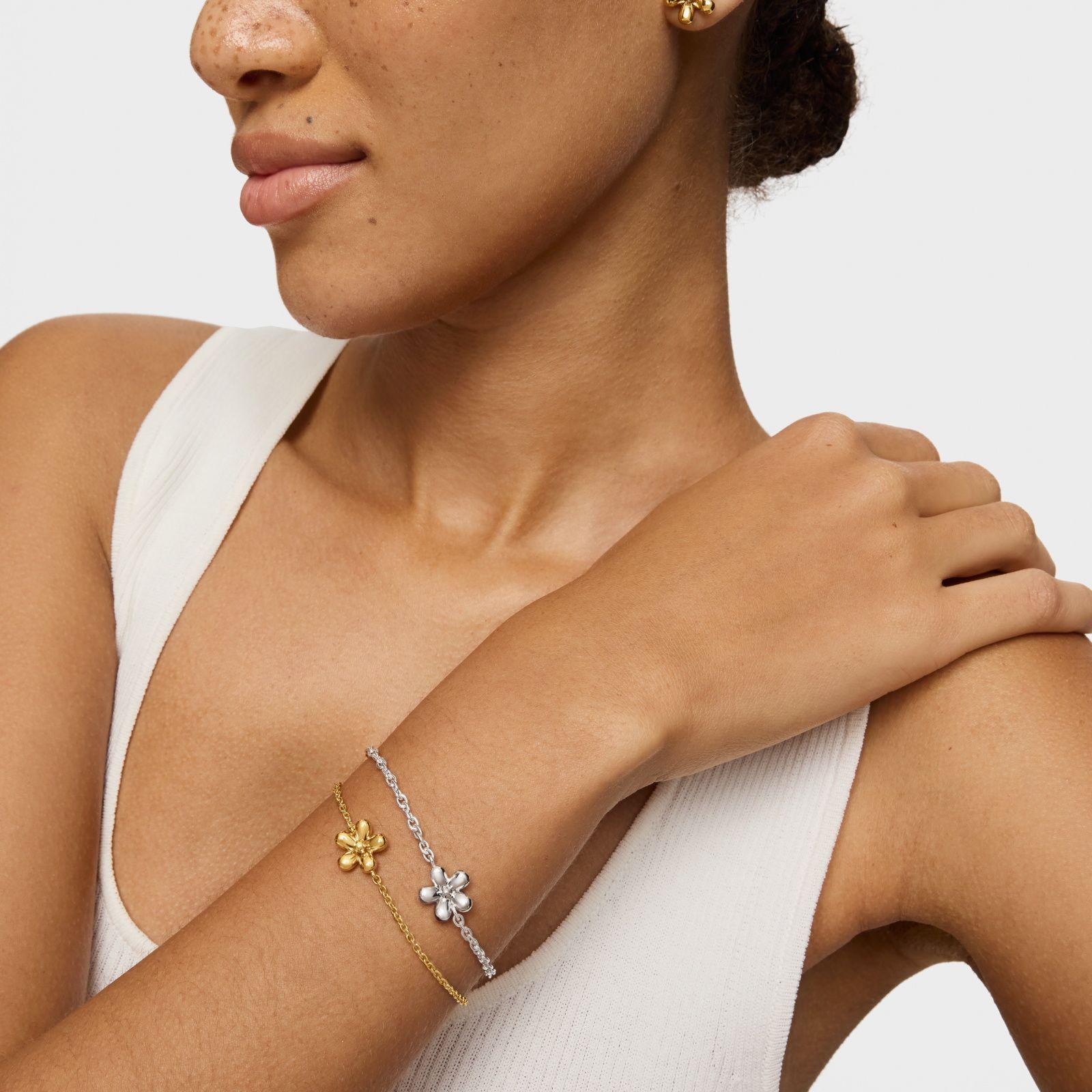 Pulsera cadena con baño de oro de 18 kt sobre plata Daisy-4