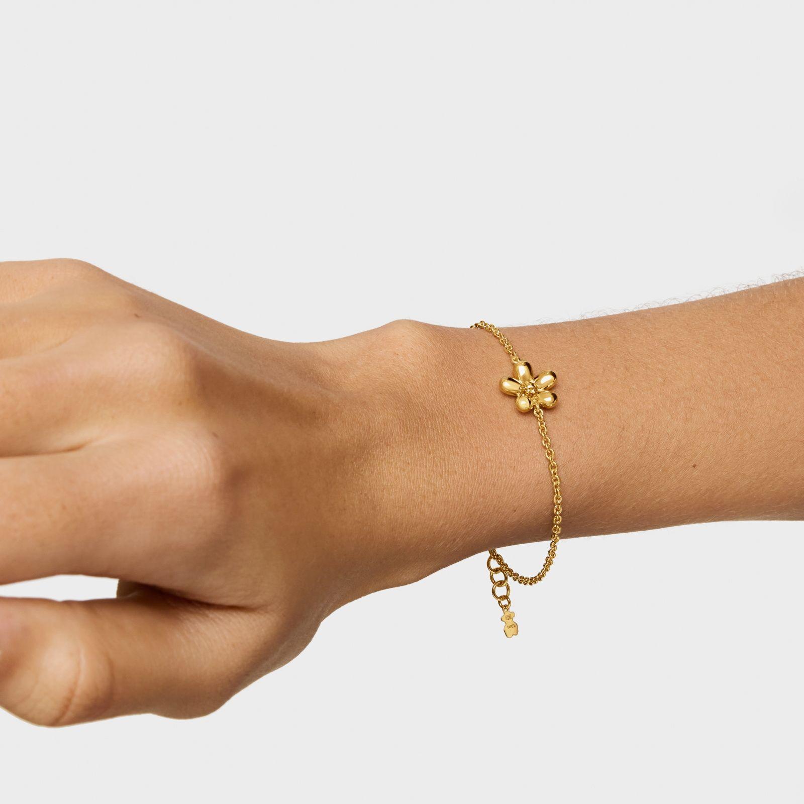 Pulsera cadena con baño de oro de 18 kt sobre plata Daisy-5