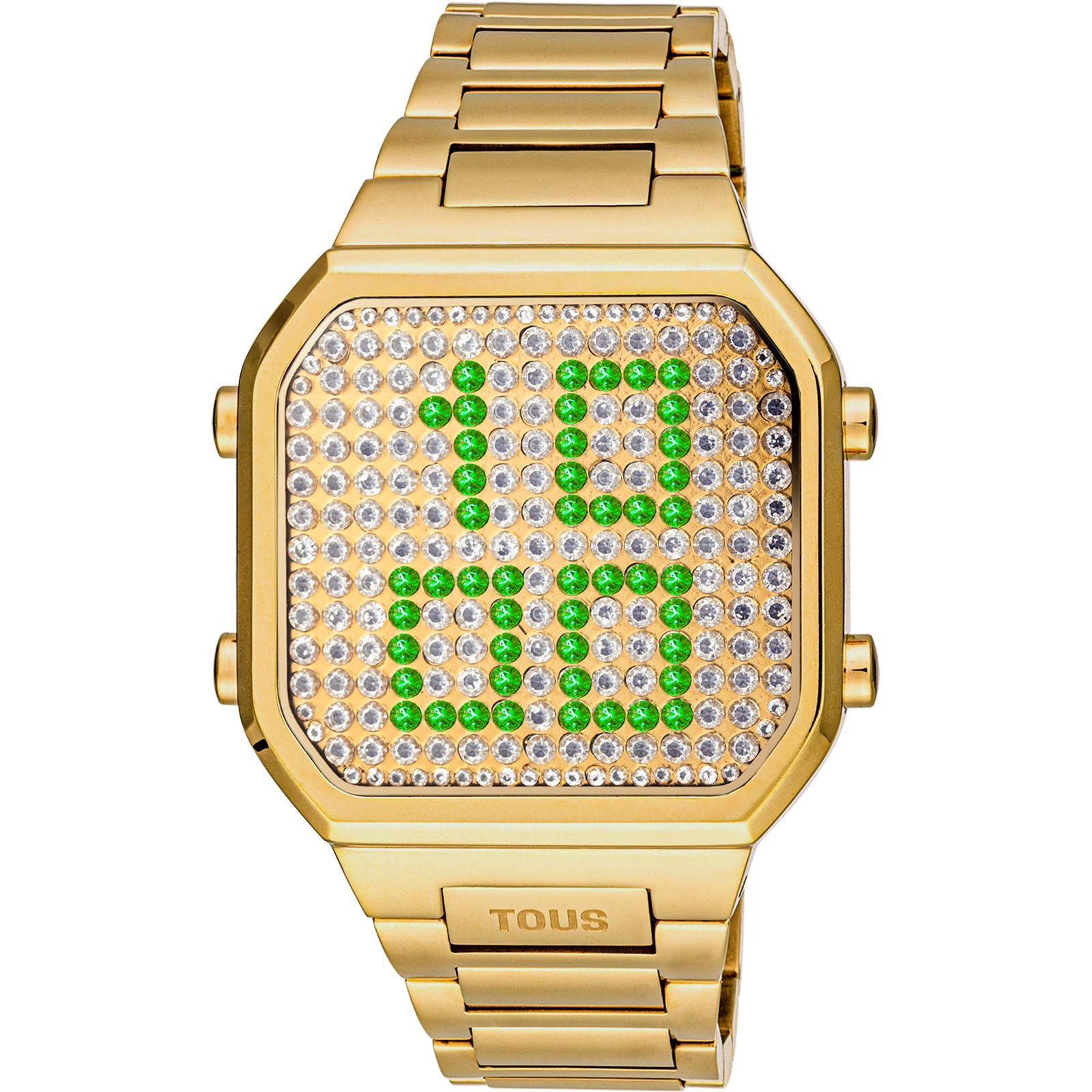 Reloj digital con brazalete de acero y caja con leds D-BEAR-0