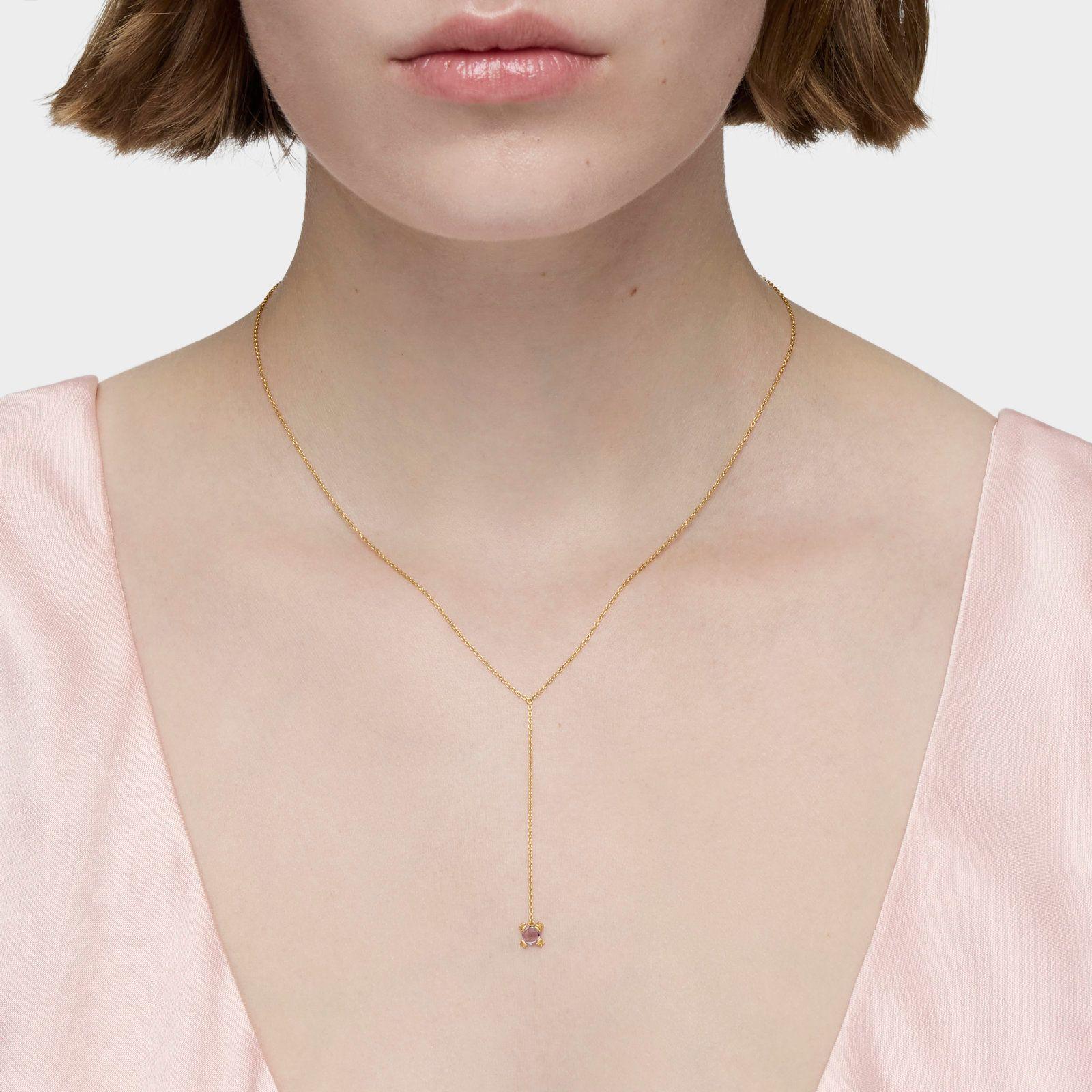 Collar corto de oro y tanzanita Color Pills-6