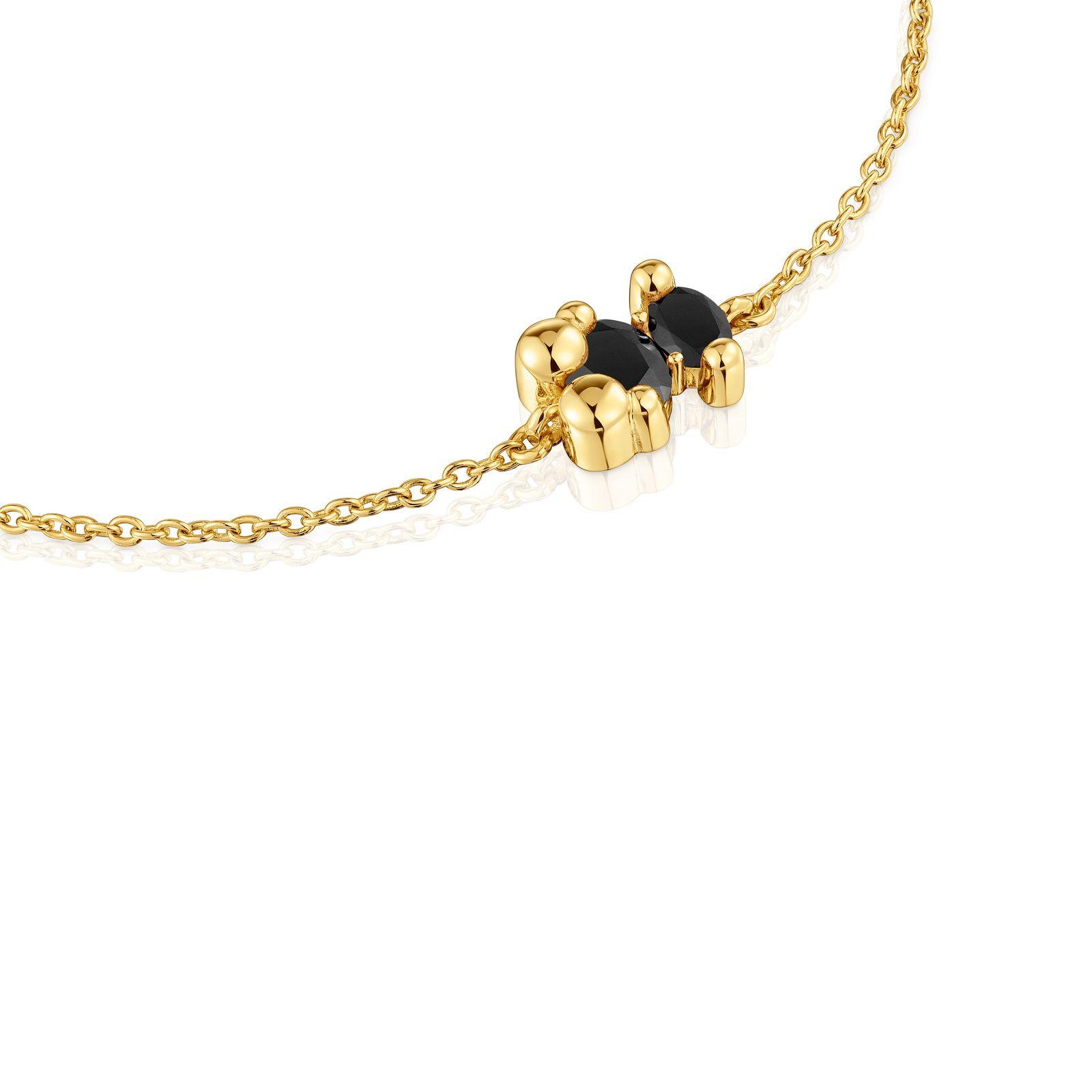 Pulsera oso Color Bear oro 18 kt, plata y ónix-2