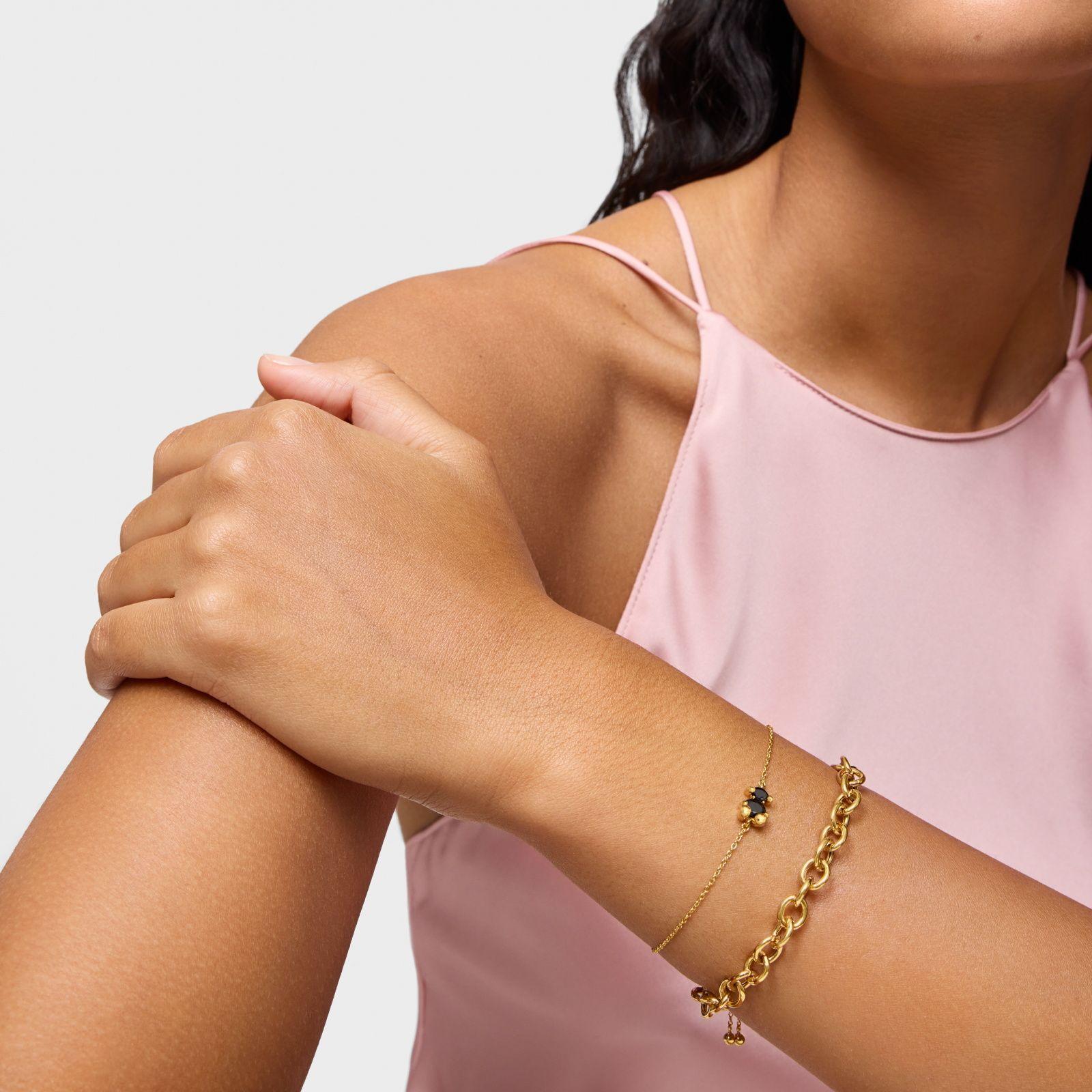 Pulsera oso Color Bear oro 18 kt, plata y ónix-4