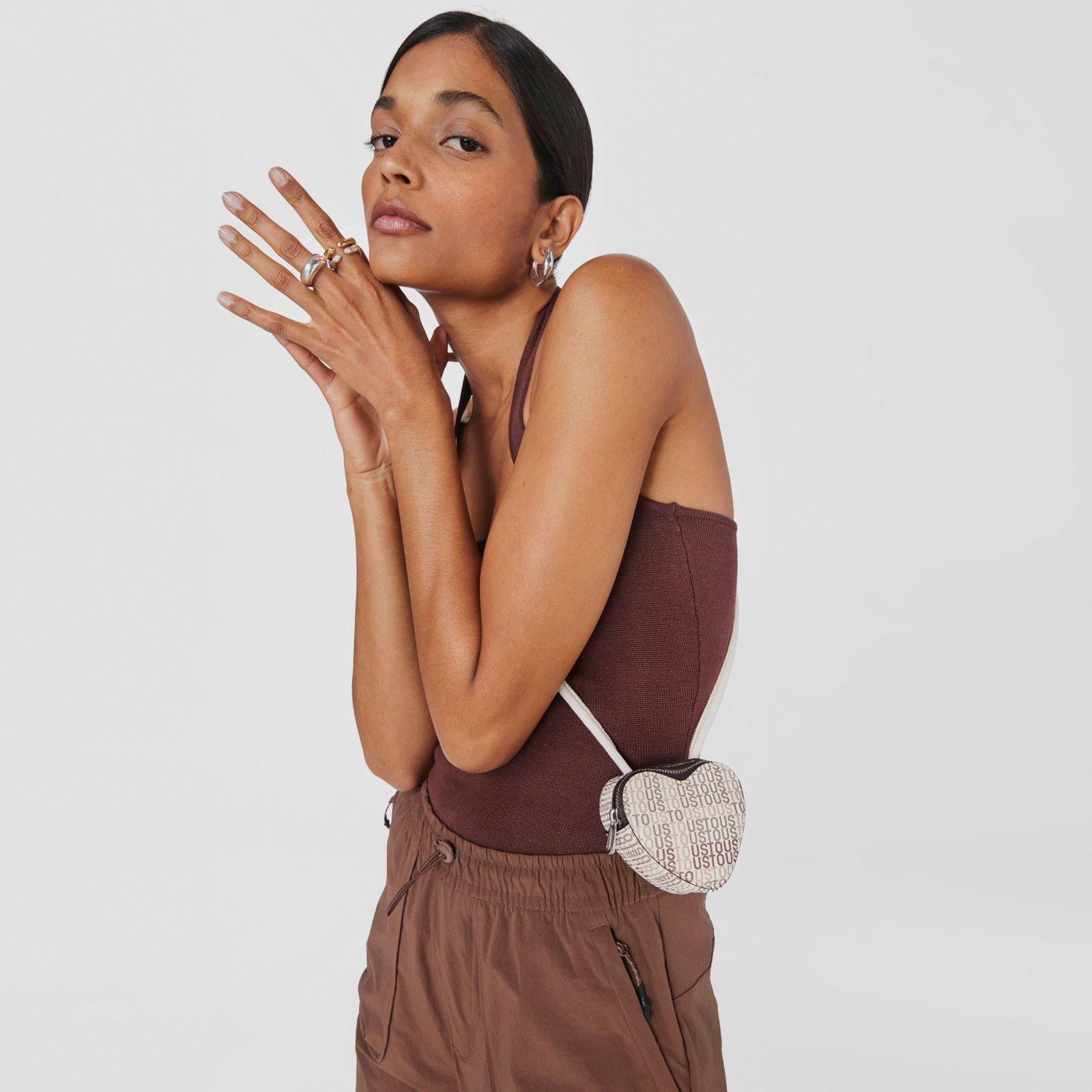 Monedero colgante corazón beige TOUS Cecilia-3