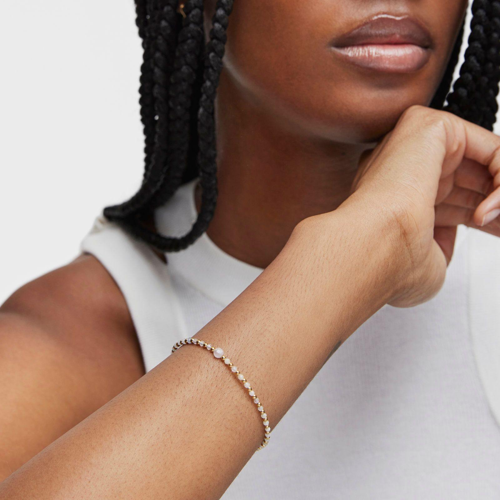 Pulsera bolas con baño de oro 18 kt sobre plata Basic Colors-3