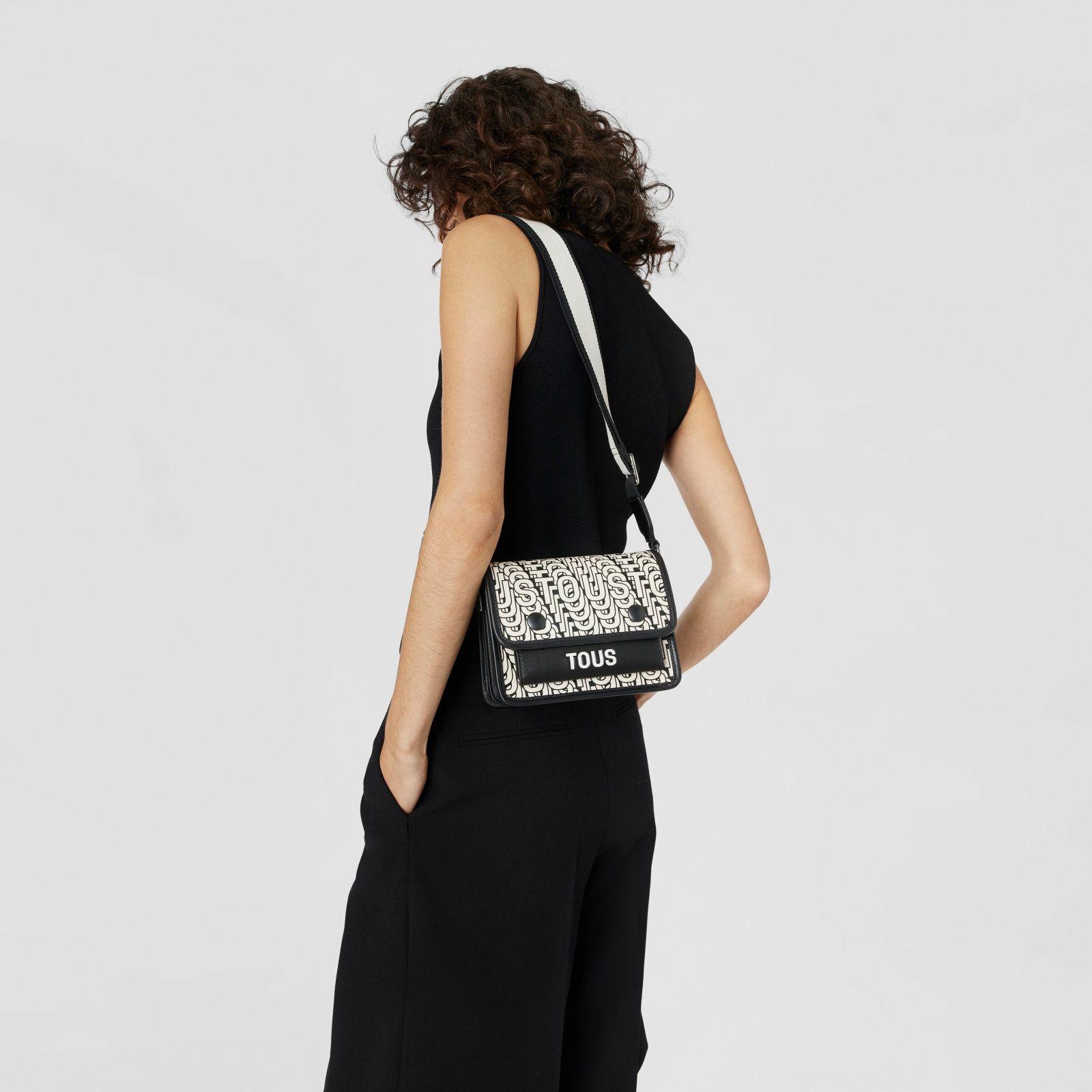Bandolera pequeña Audree beige y negra TOUS Vera-3