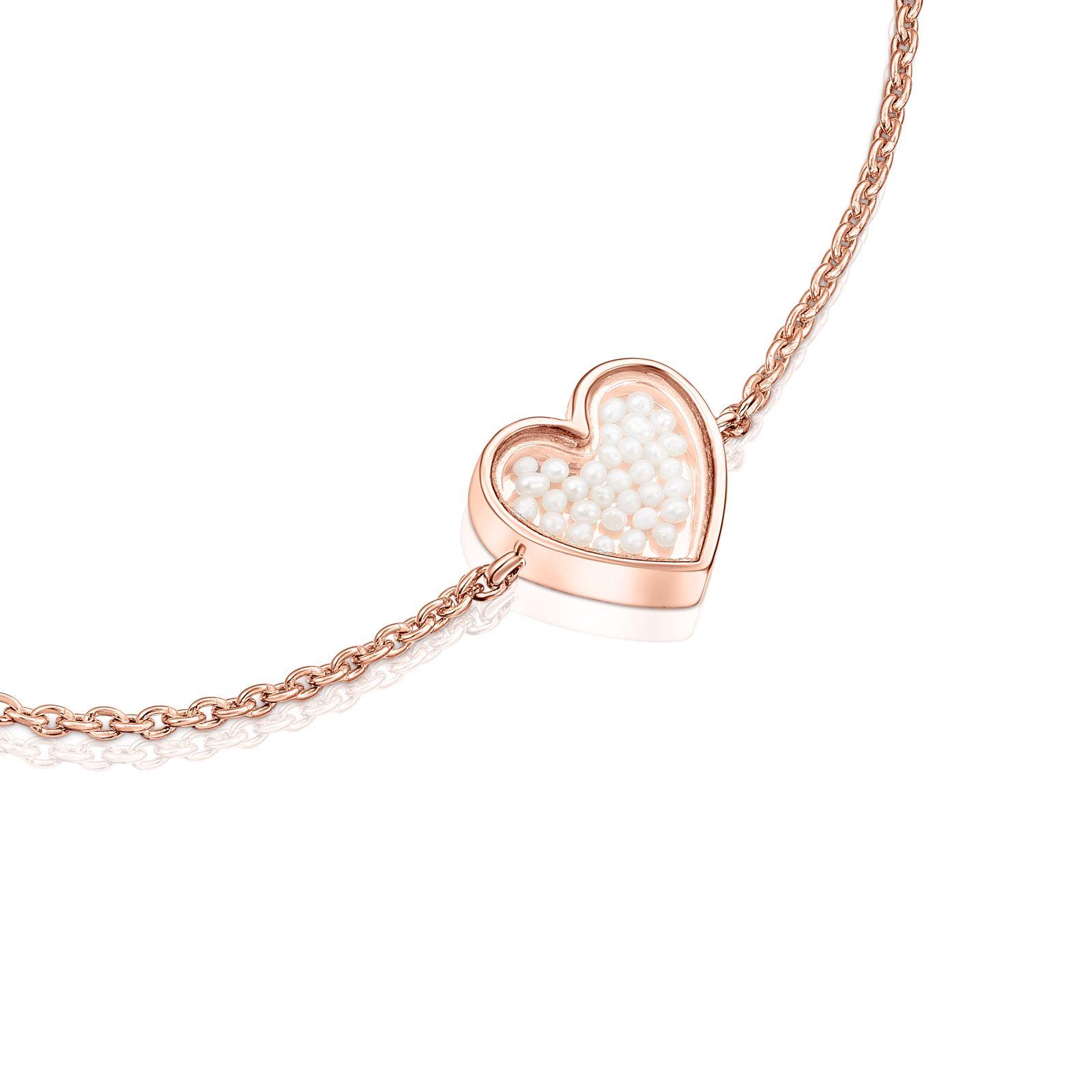 Pulsera Areia de plata vermeil rosa y perlas Tous-2