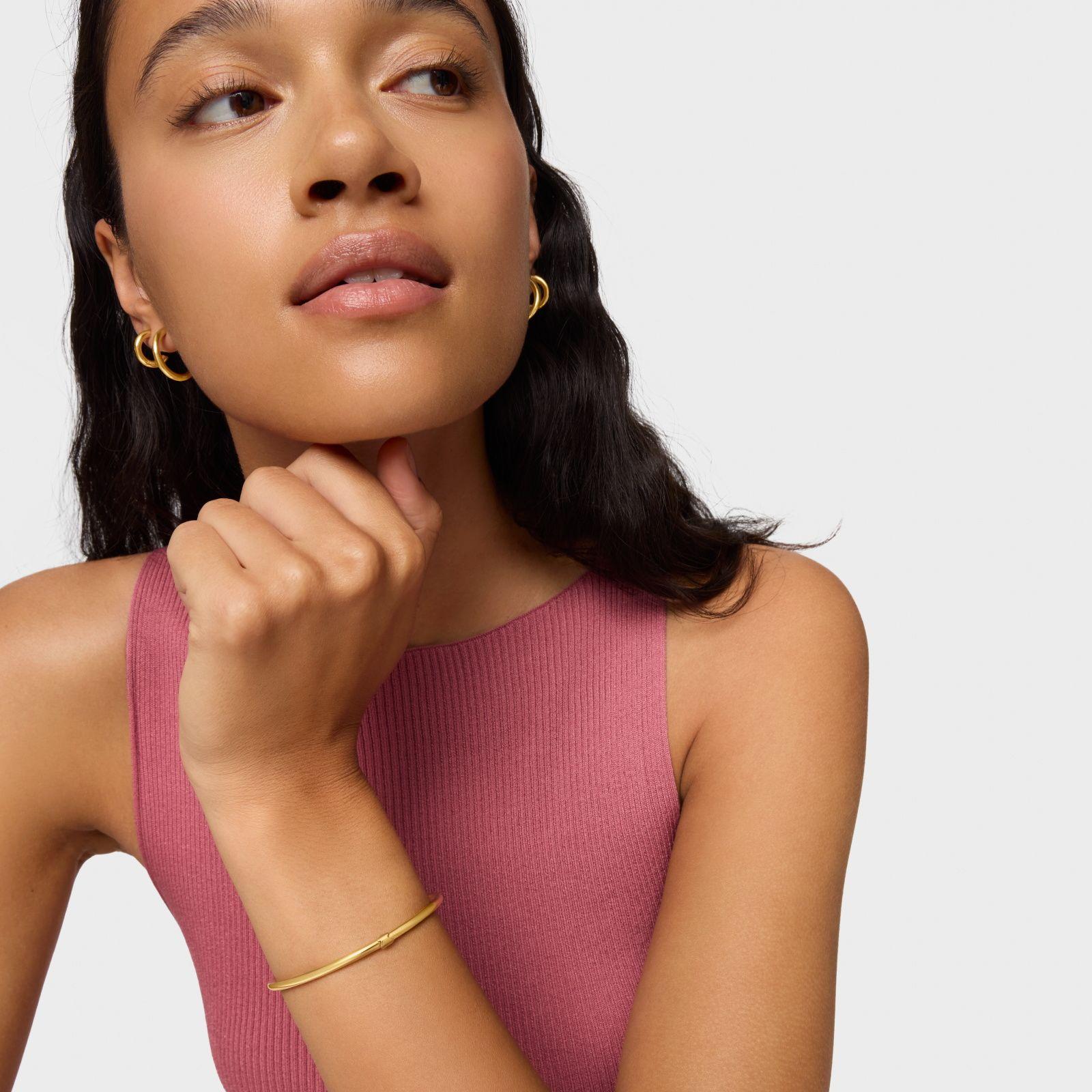 Pulsera esclava con baño de oro de 18 kt sobre plata Hold-3