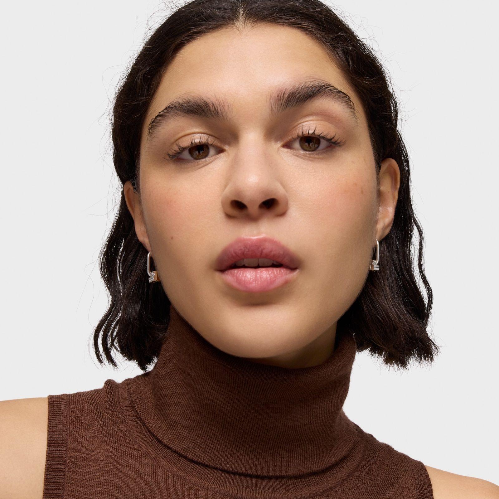 Pendientes de aro bicolor y motivo oso TOUS 1950-4