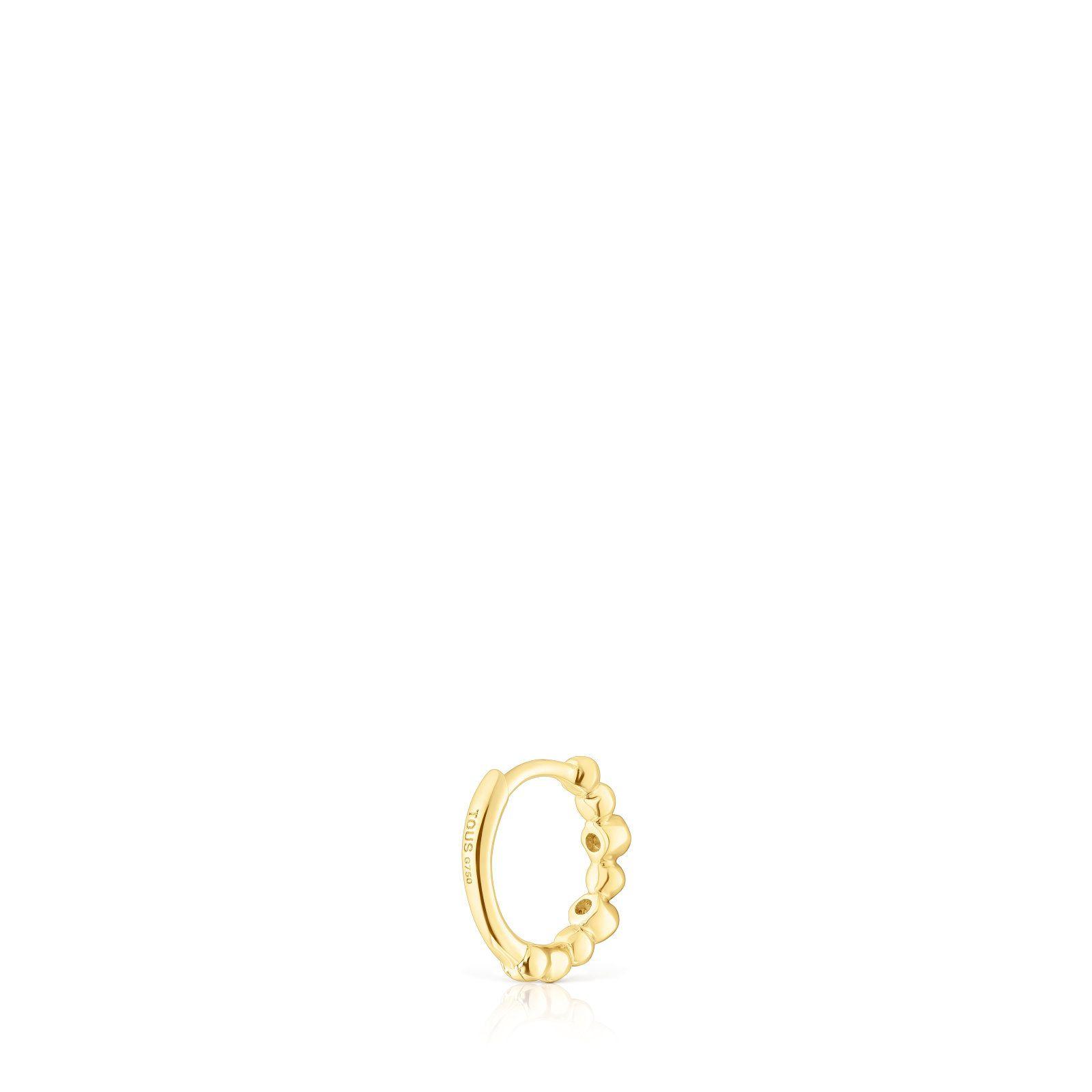 Pendiente aro con bolas de oro y diamantes Les Classiques-2