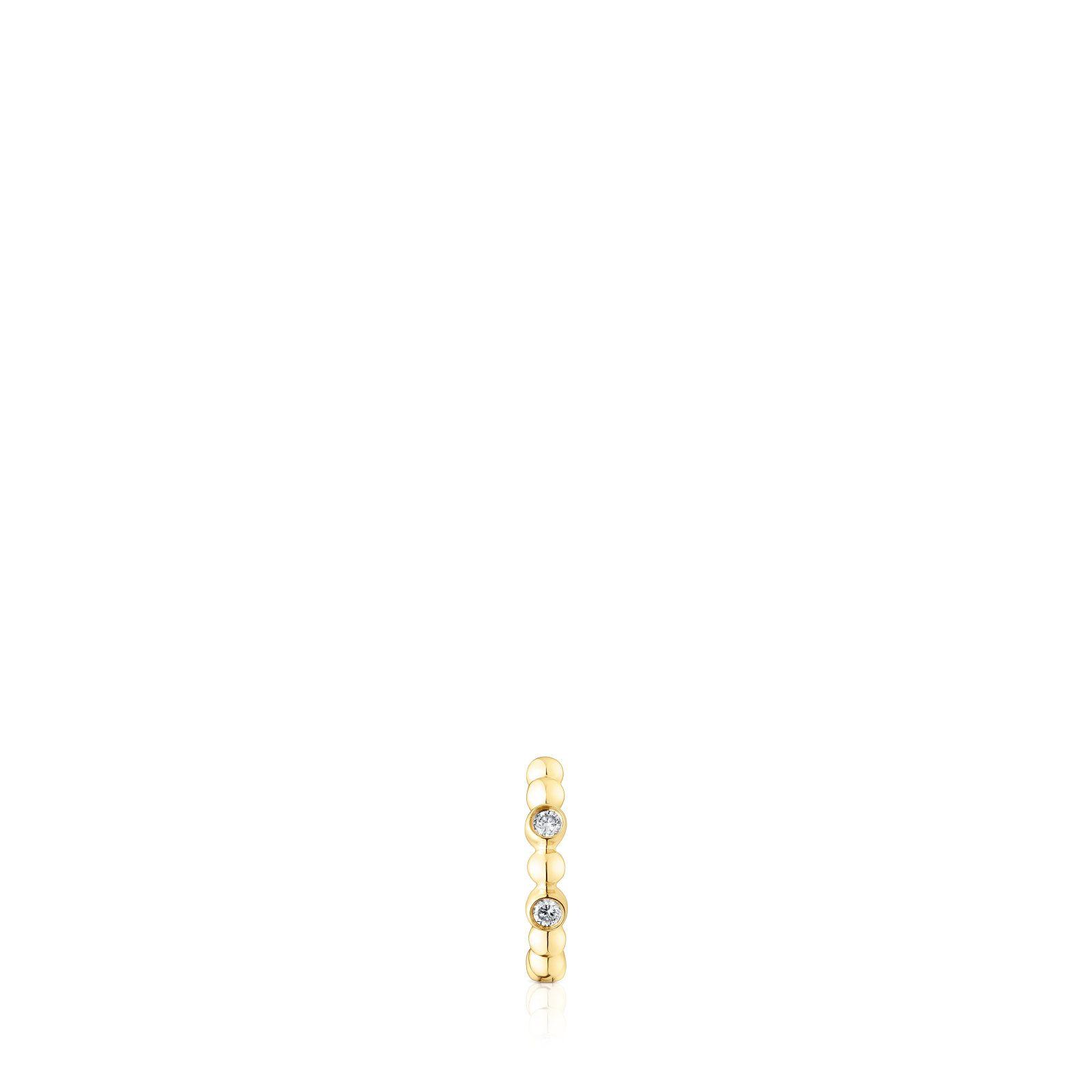 Pendiente aro con bolas de oro y diamantes Les Classiques-3