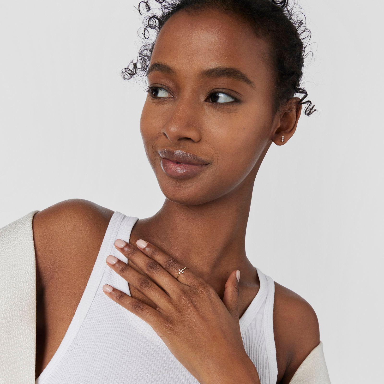 Anillo cruz de oro y diamantes Les Classiques-6